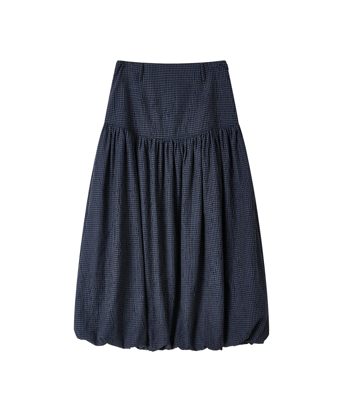 「9月下旬出荷予定」Vintage Check Balloon Long Skirt