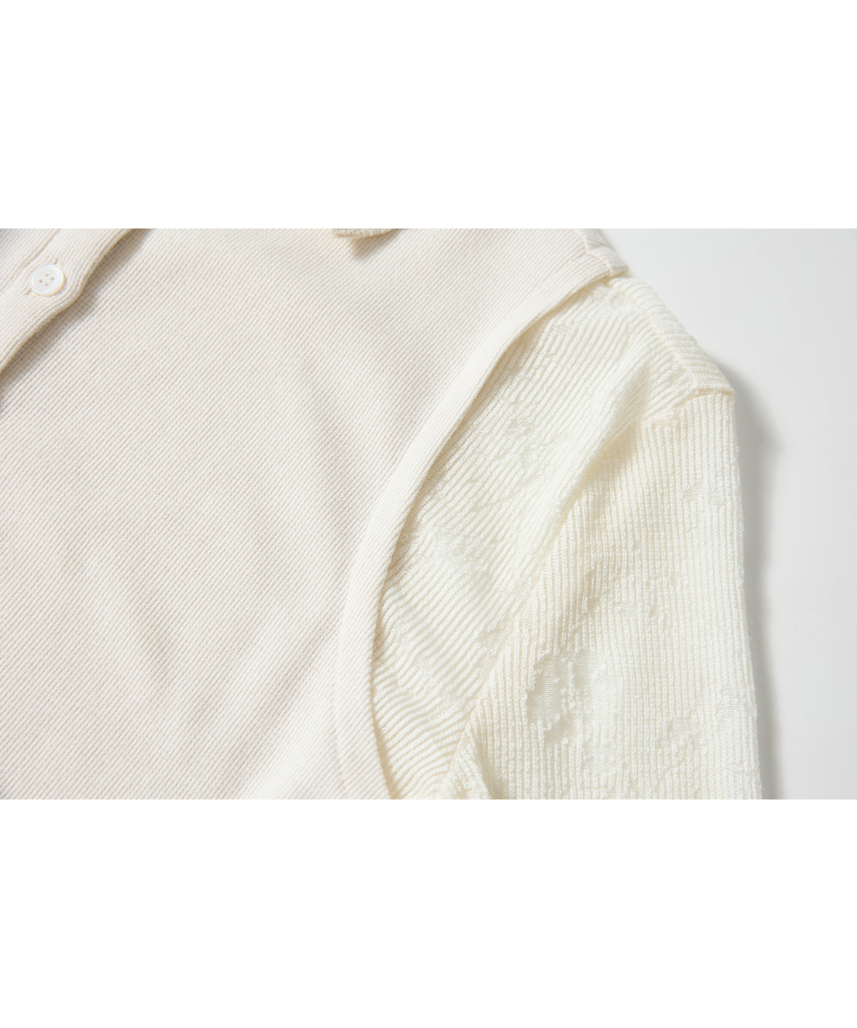 「9月下旬出荷予定」Lace Sleeve Layered Collar Top