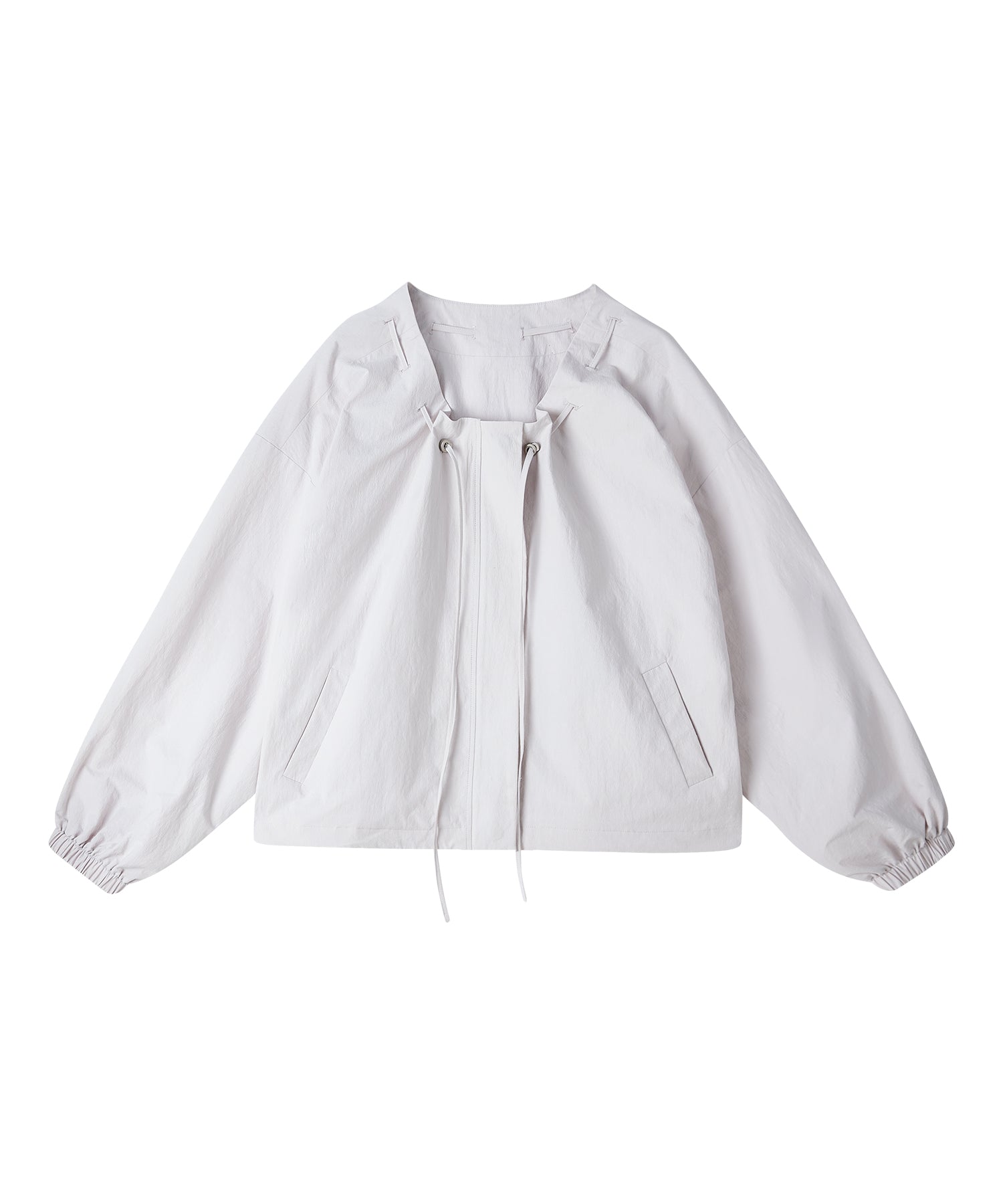 「9月下旬出荷予定」Drawstring Gathered Cropped Blouson