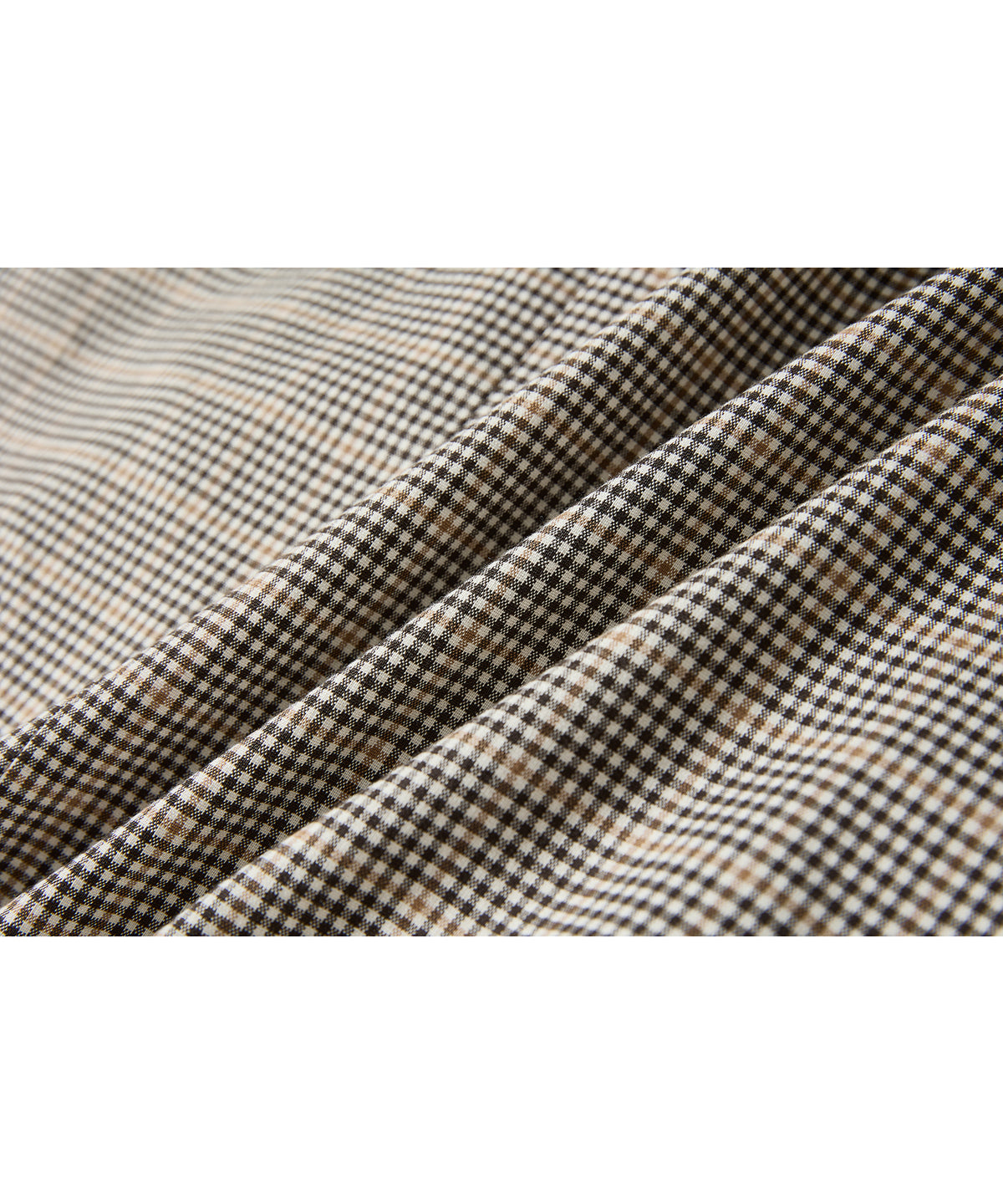 「10月下旬出荷予定」Checked Drawstring Hooded Short Jacket