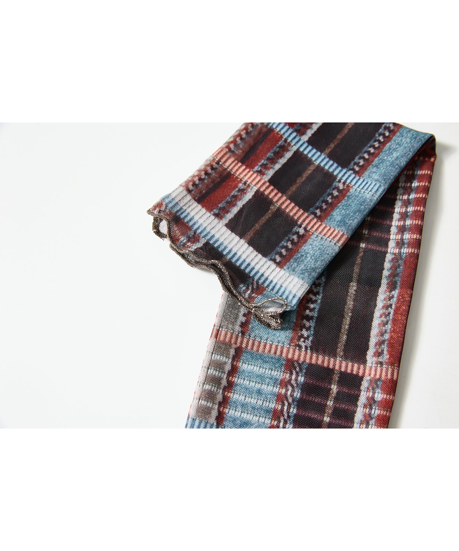 「9月下旬出荷予定」Vintage Check Sheer Leg Warmers