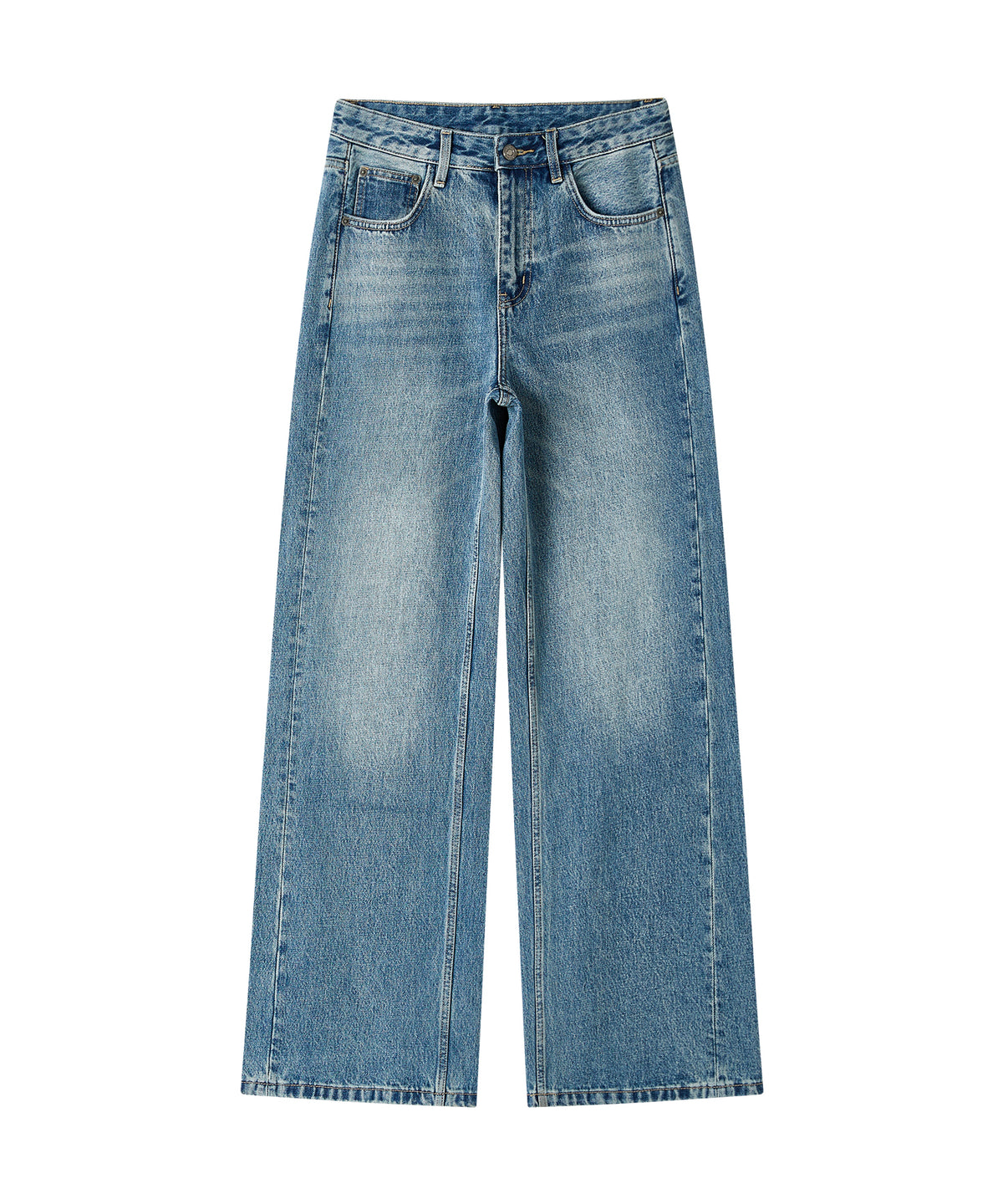 「9月下旬出荷予定」Washed Wide Straight Denim Pants
