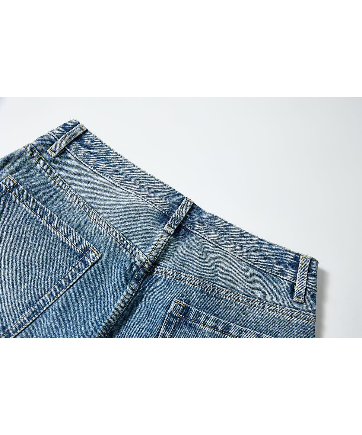 「9月下旬出荷予定」Washed Wide Straight Denim Pants