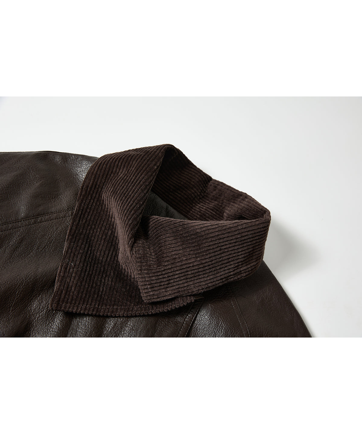 「10月下旬出荷予定」Corduroy Collar Docking Short Blouson Jacket