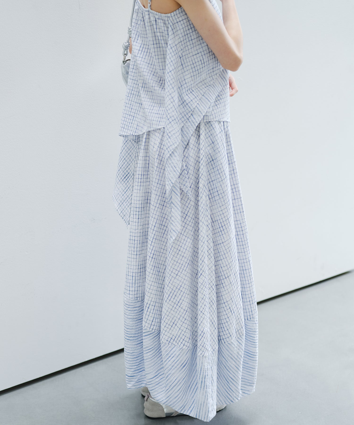 Texture Mix Balloon Skirt