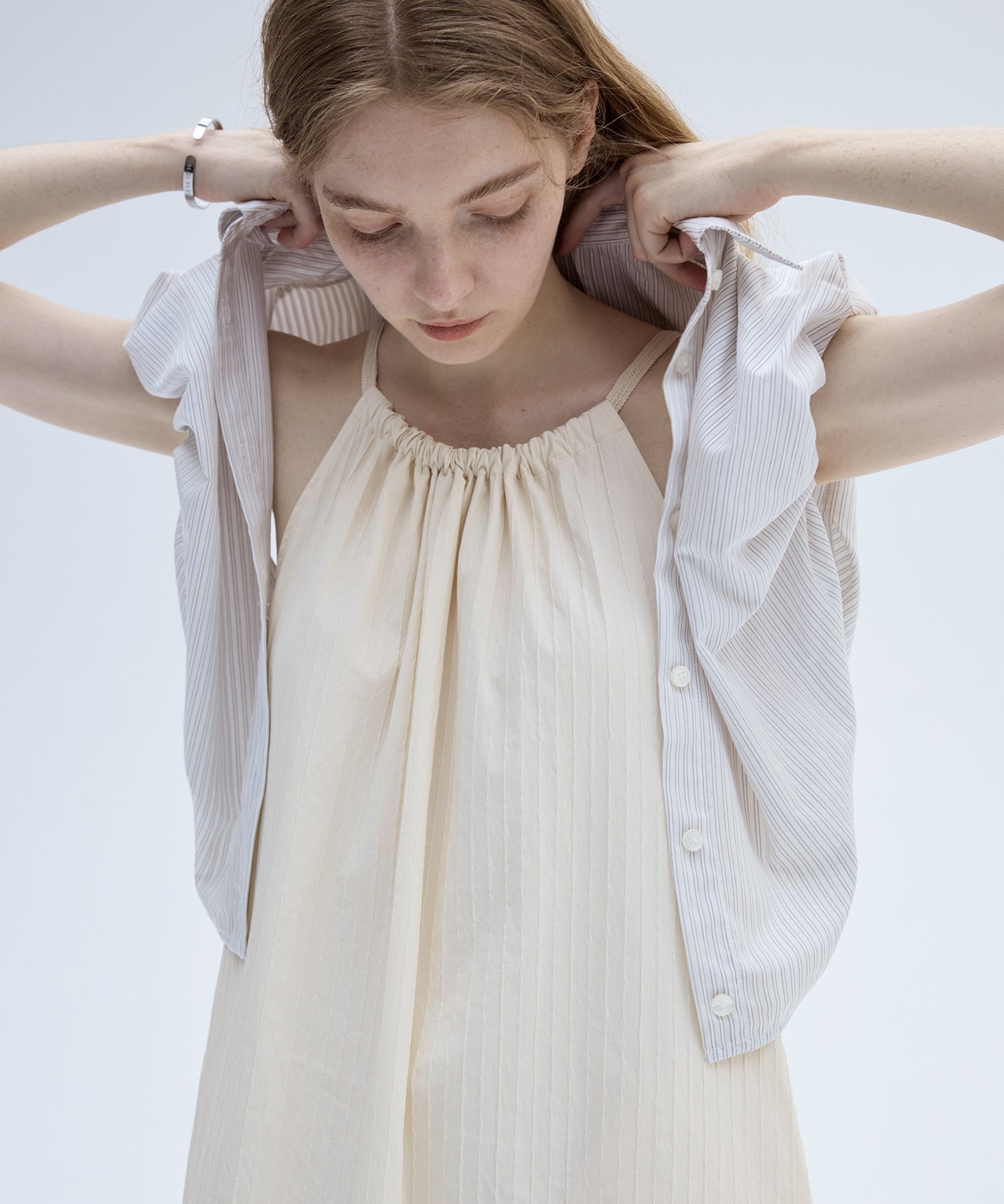 Fringe Hem Halter Neck Camisole Dress