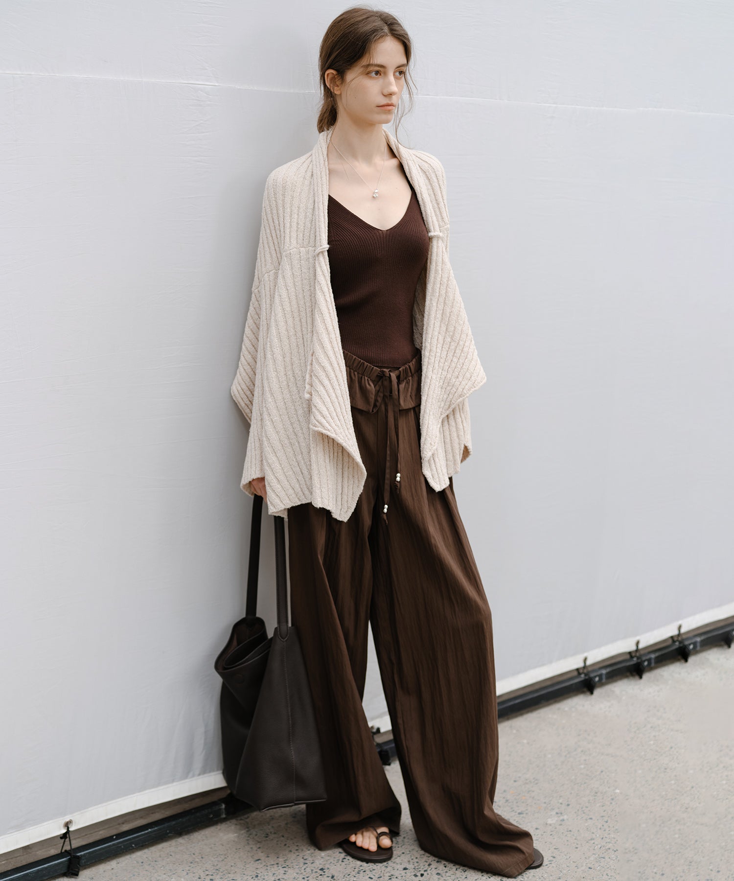 “Shipping from late February to early March” Chunky Draped Knit Cardigan