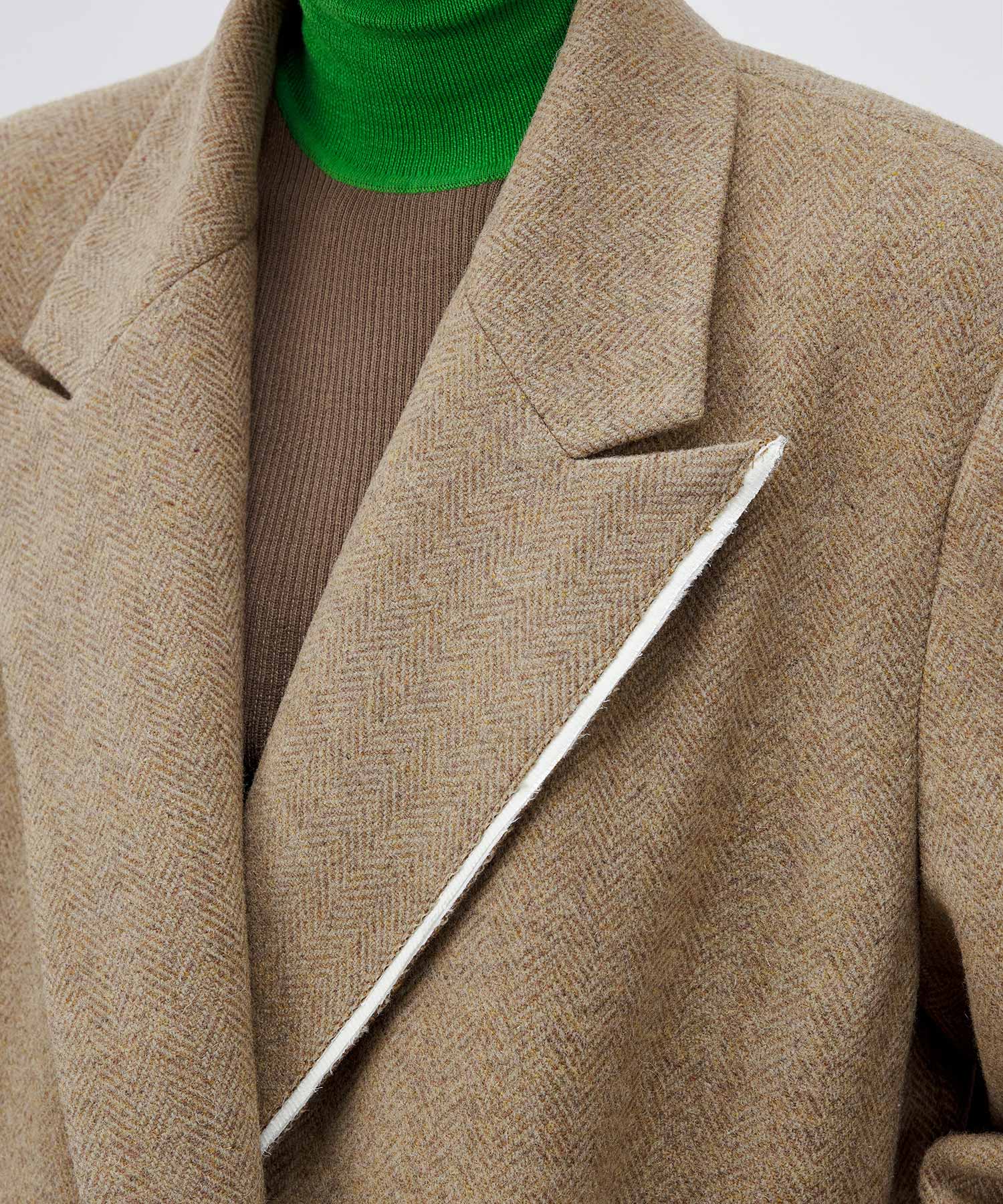 Deconstructed Peak Lapel Two-Button Coat