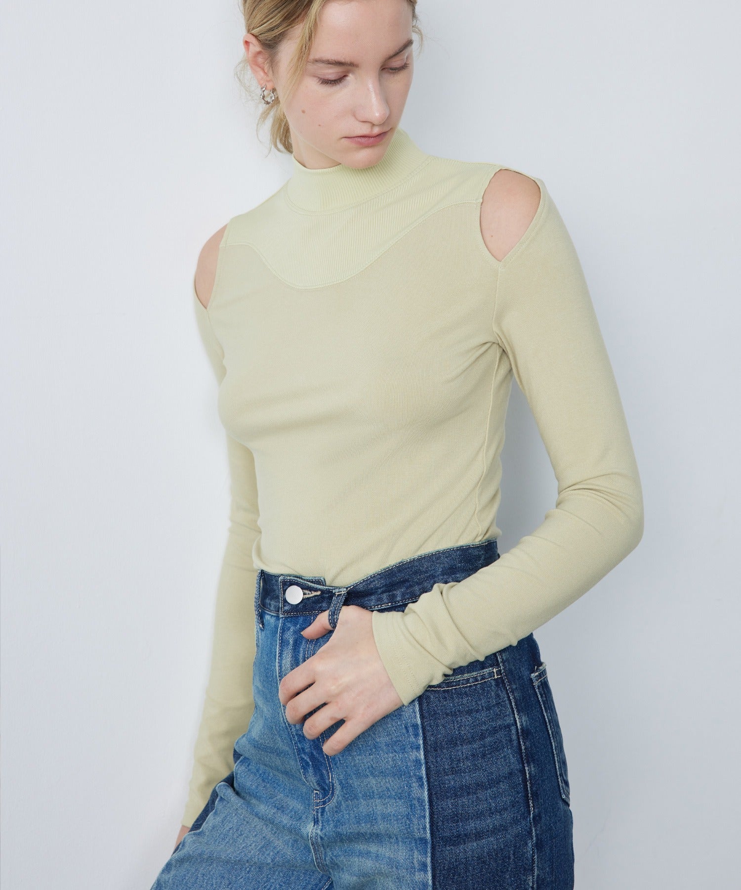 Bicolor Cutout Top