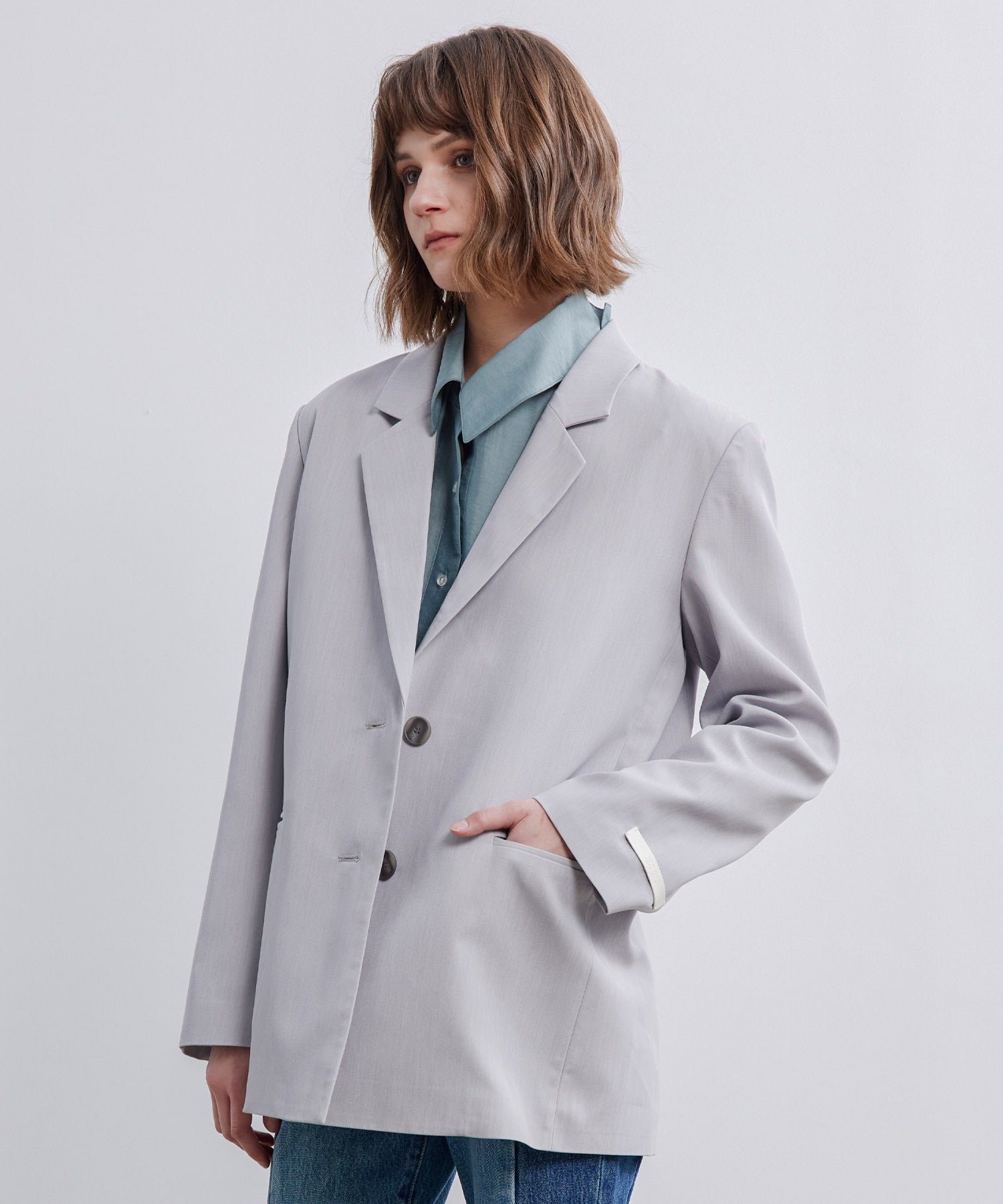 Back-Open Single Jacket