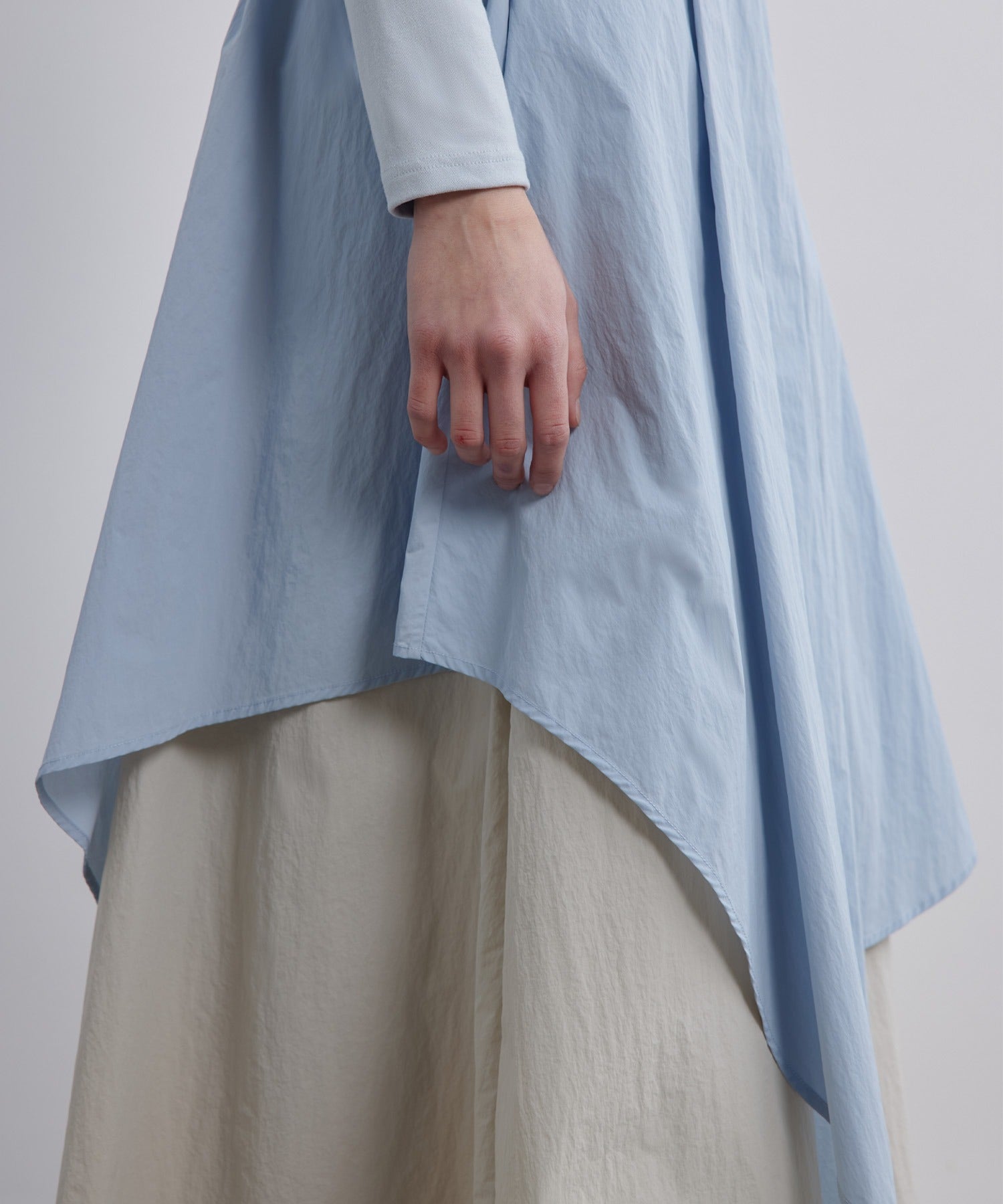 Bicolor Layered Flared Skirt