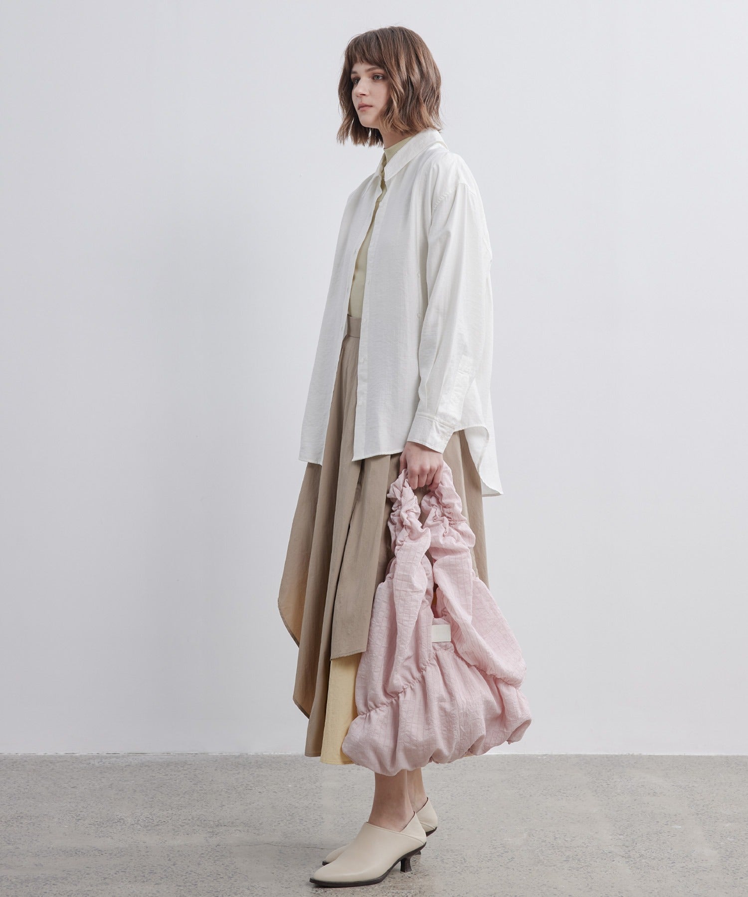 Bicolor Layered Flared Skirt