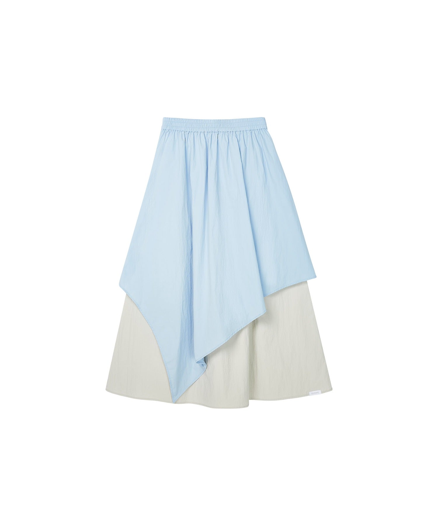 Bicolor Layered Flared Skirt