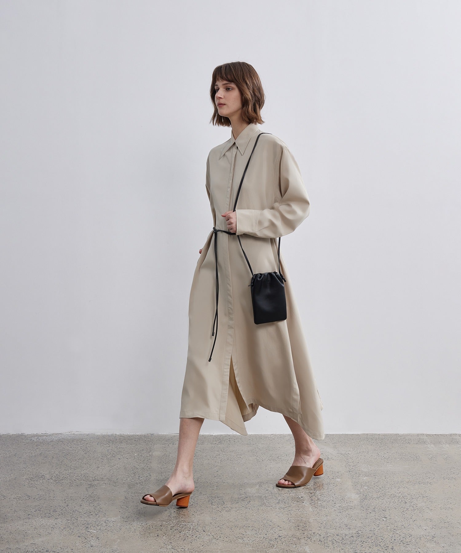 Irregular Hem Shirt Dress