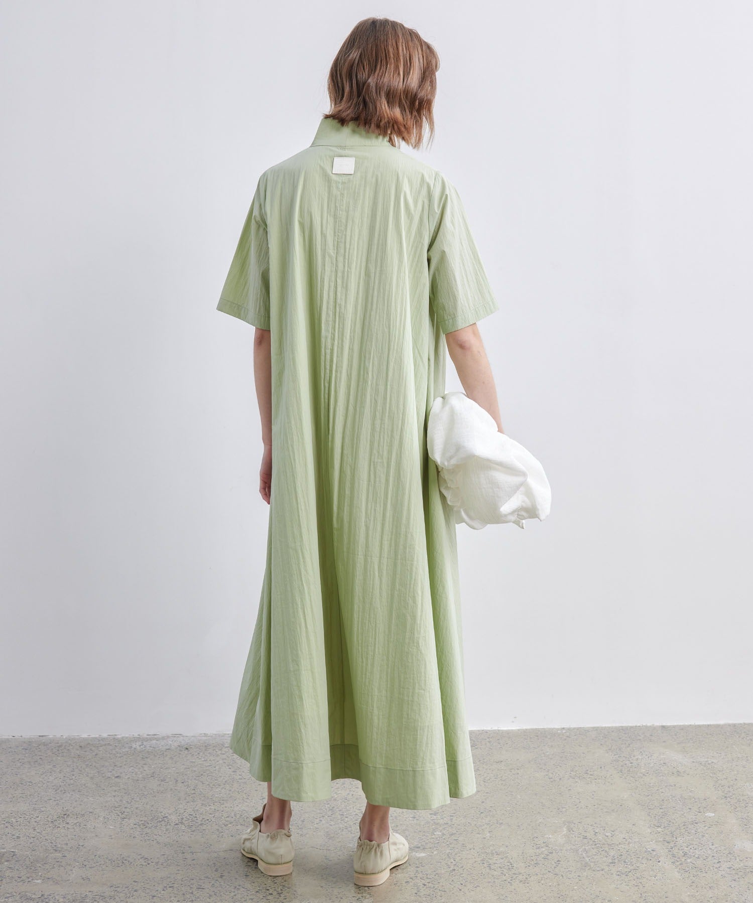 High-Neck Flare Dress
