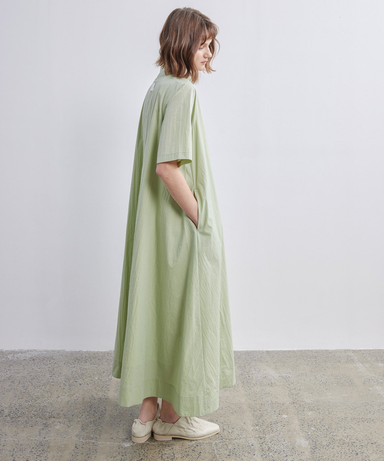 High-Neck Flare Dress