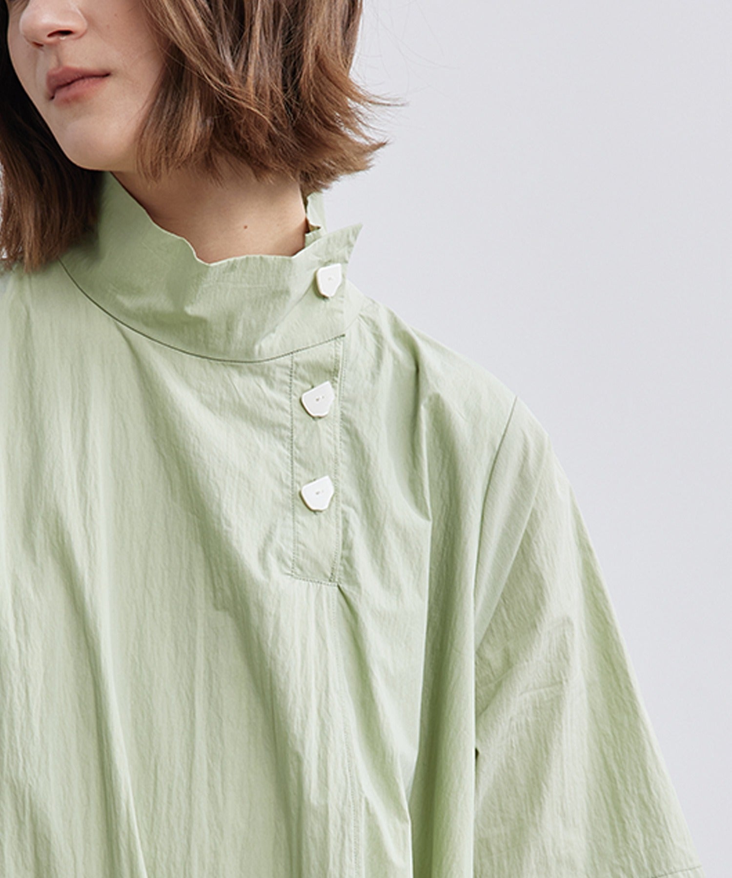 High-Neck Flare Dress