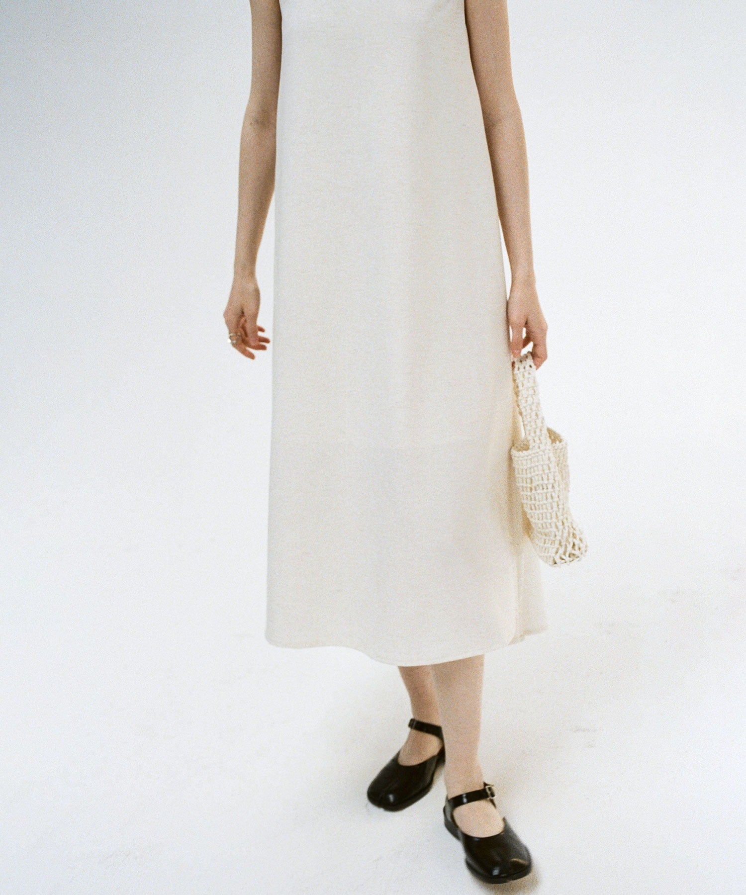 Adjustable Waist Tie Sleeveless Side Slit Dress