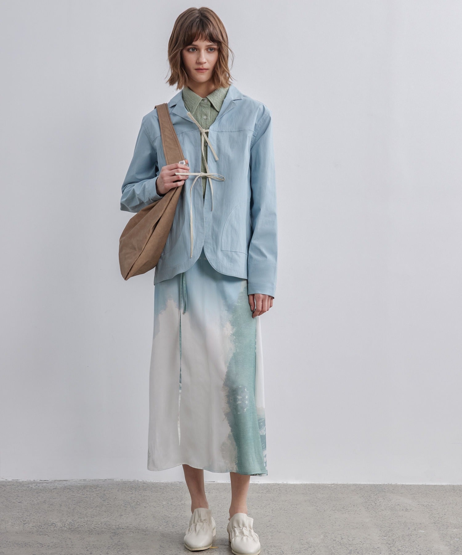 Color-Accent Ribbon Spring Jacket