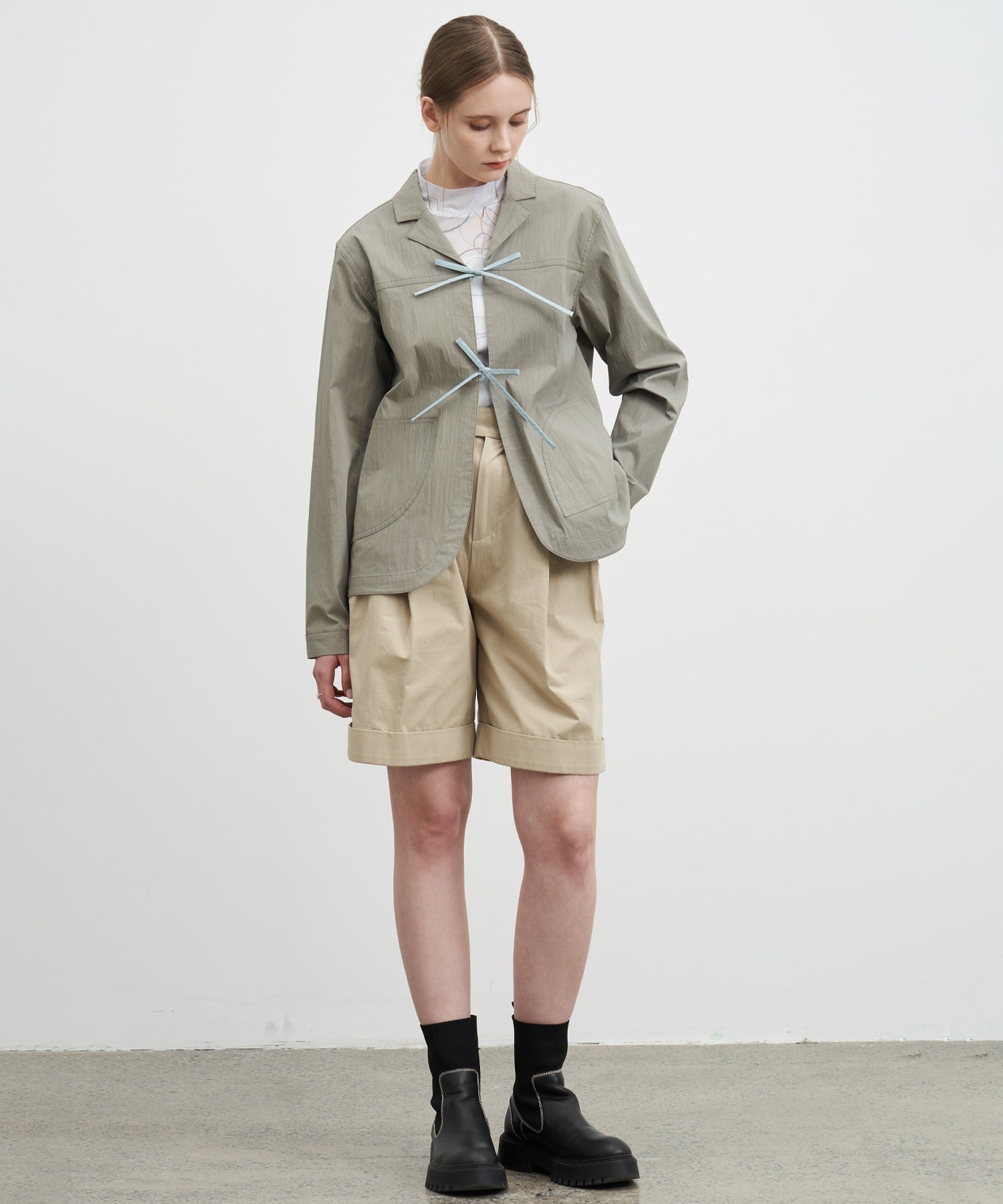 Color-Accent Ribbon Spring Jacket