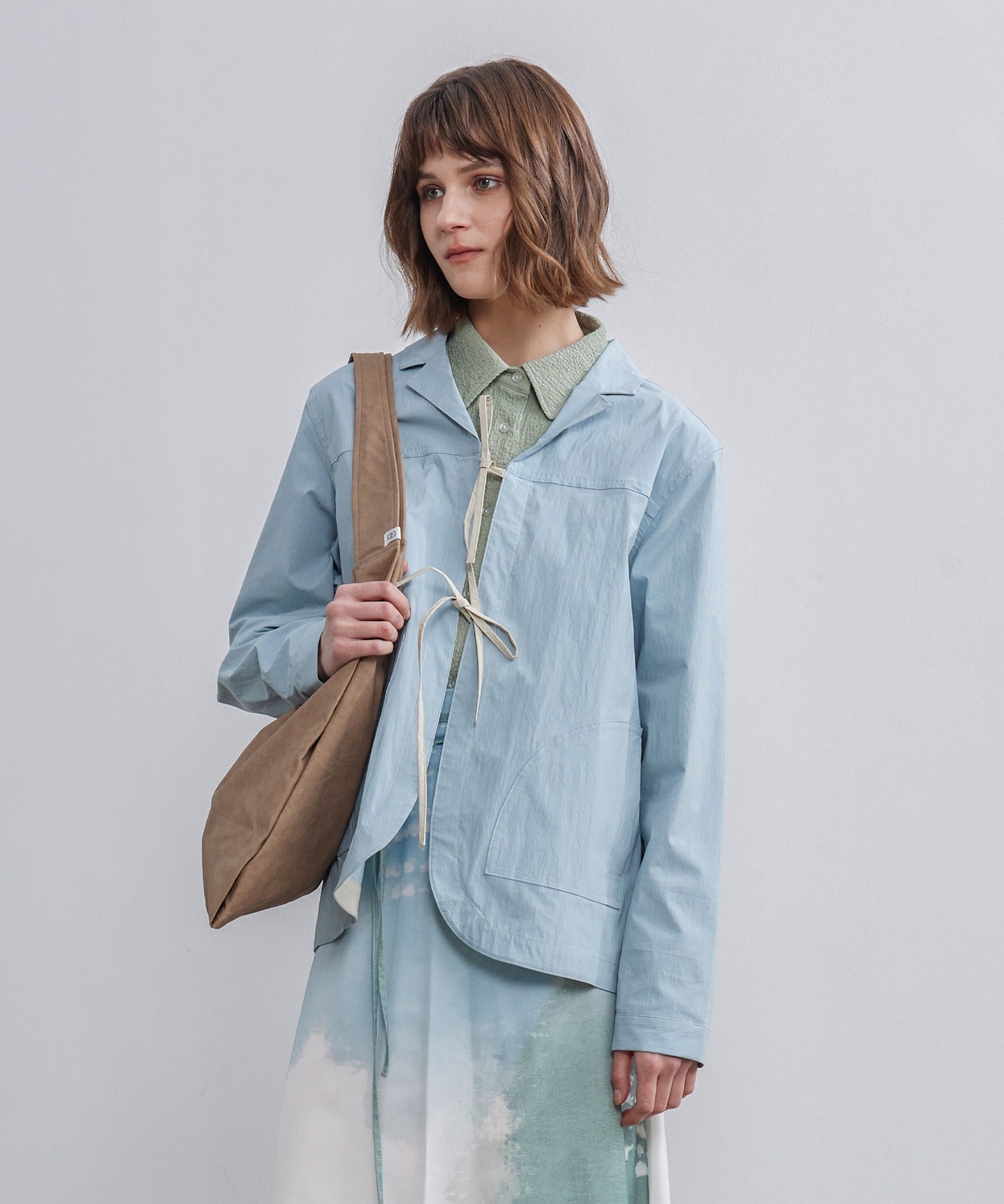 Color-Accent Ribbon Spring Jacket