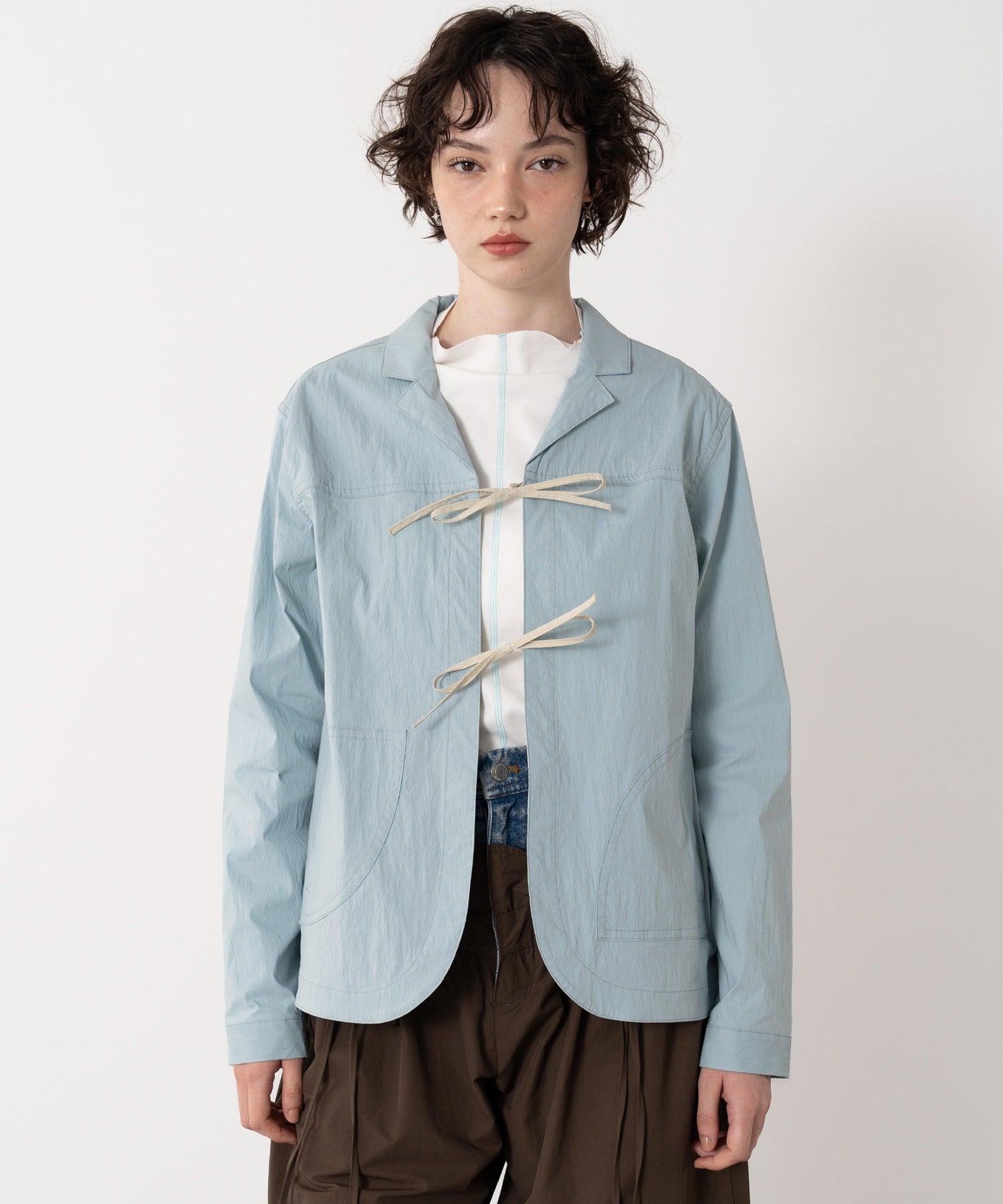Color-Accent Ribbon Spring Jacket