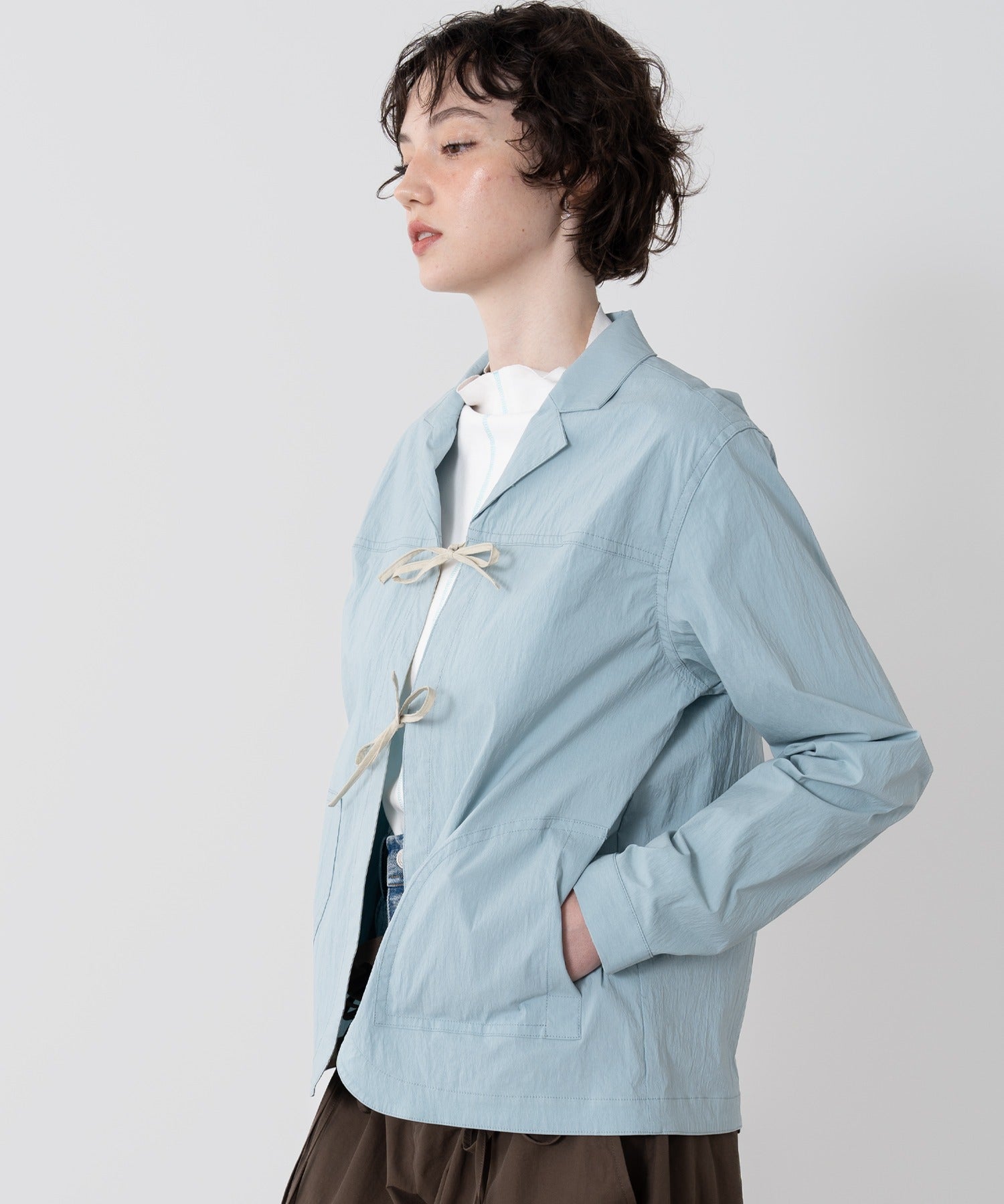 Color-Accent Ribbon Spring Jacket
