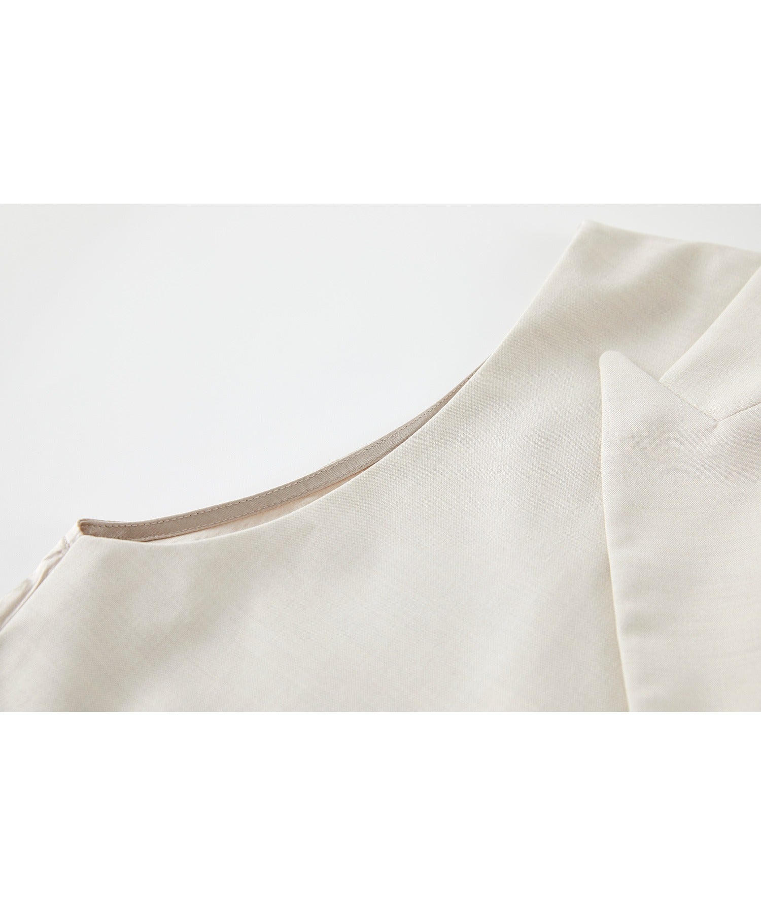 Backless Tailored Vest with Acetate Paneling
