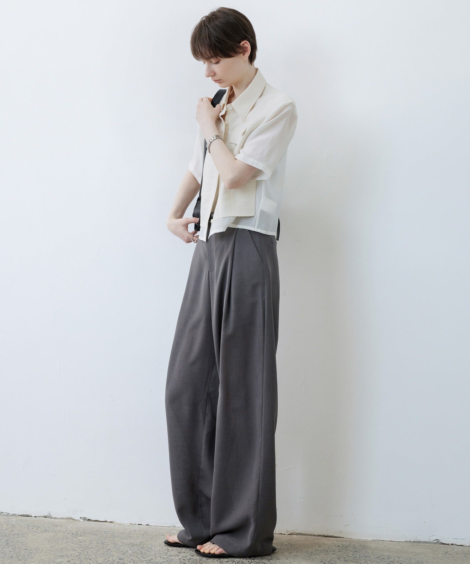 Layered-Style Cropped Shirt