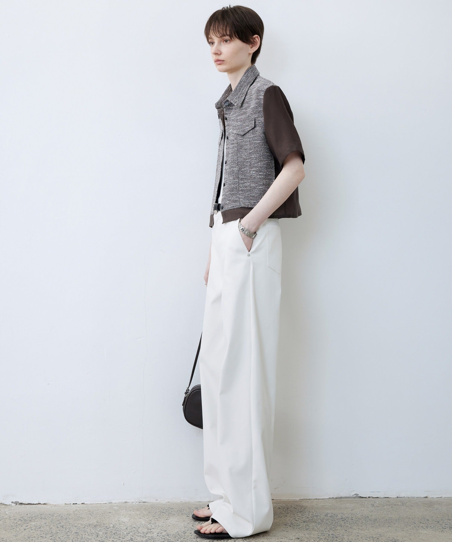 Layered-Style Cropped Shirt