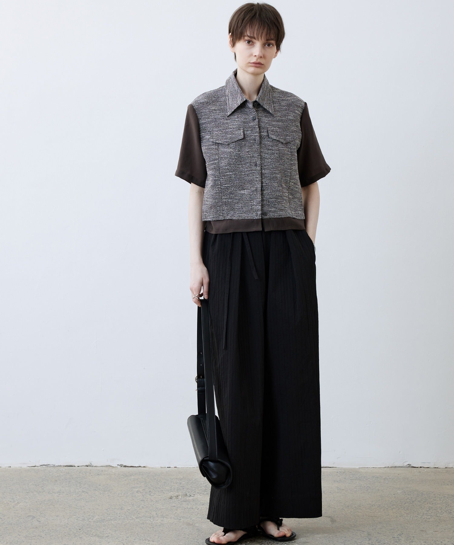 Layered-Style Cropped Shirt