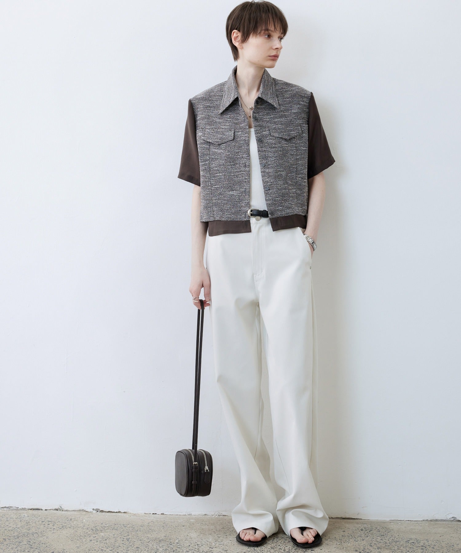 Layered-Style Cropped Shirt