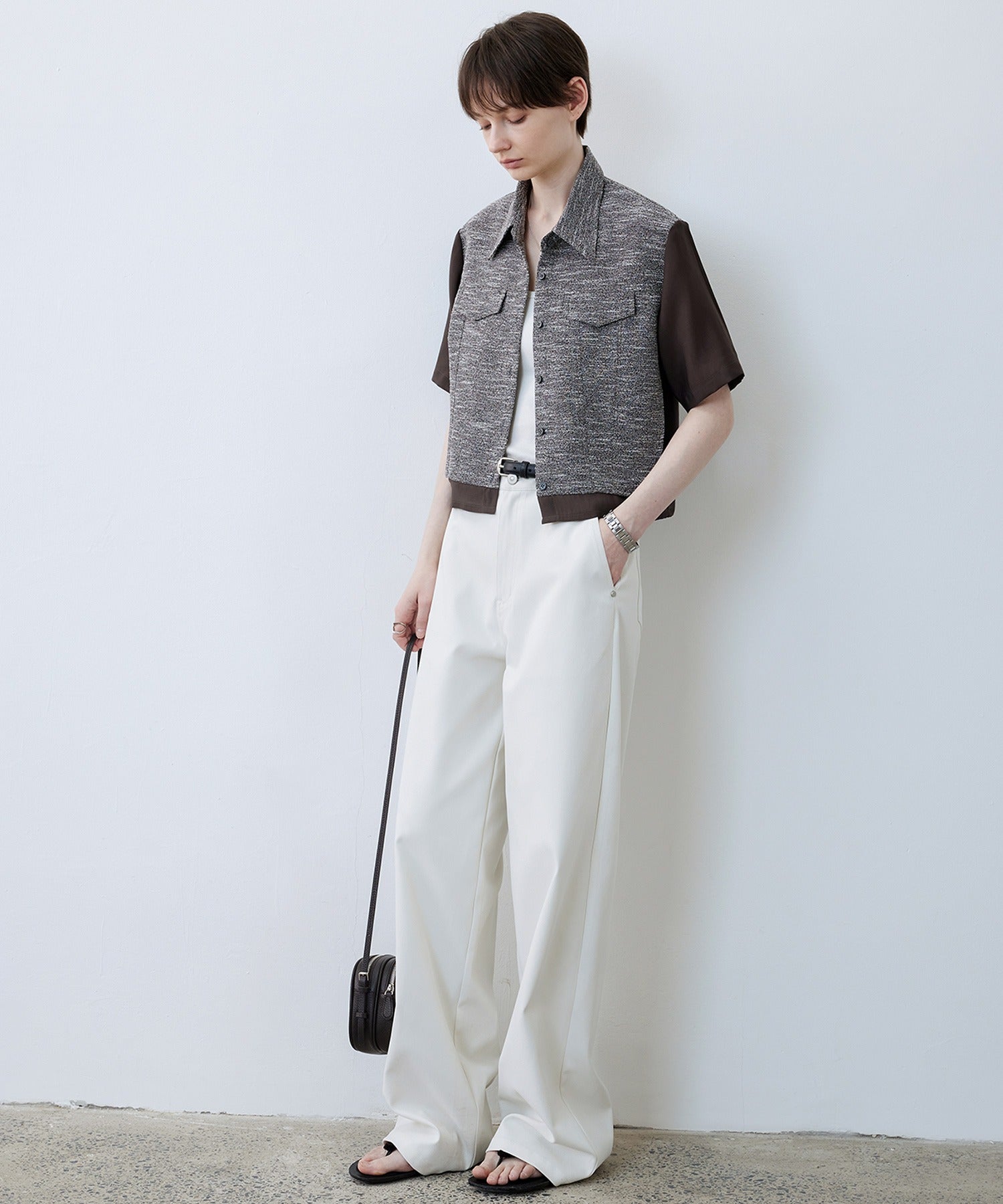 Layered-Style Cropped Shirt