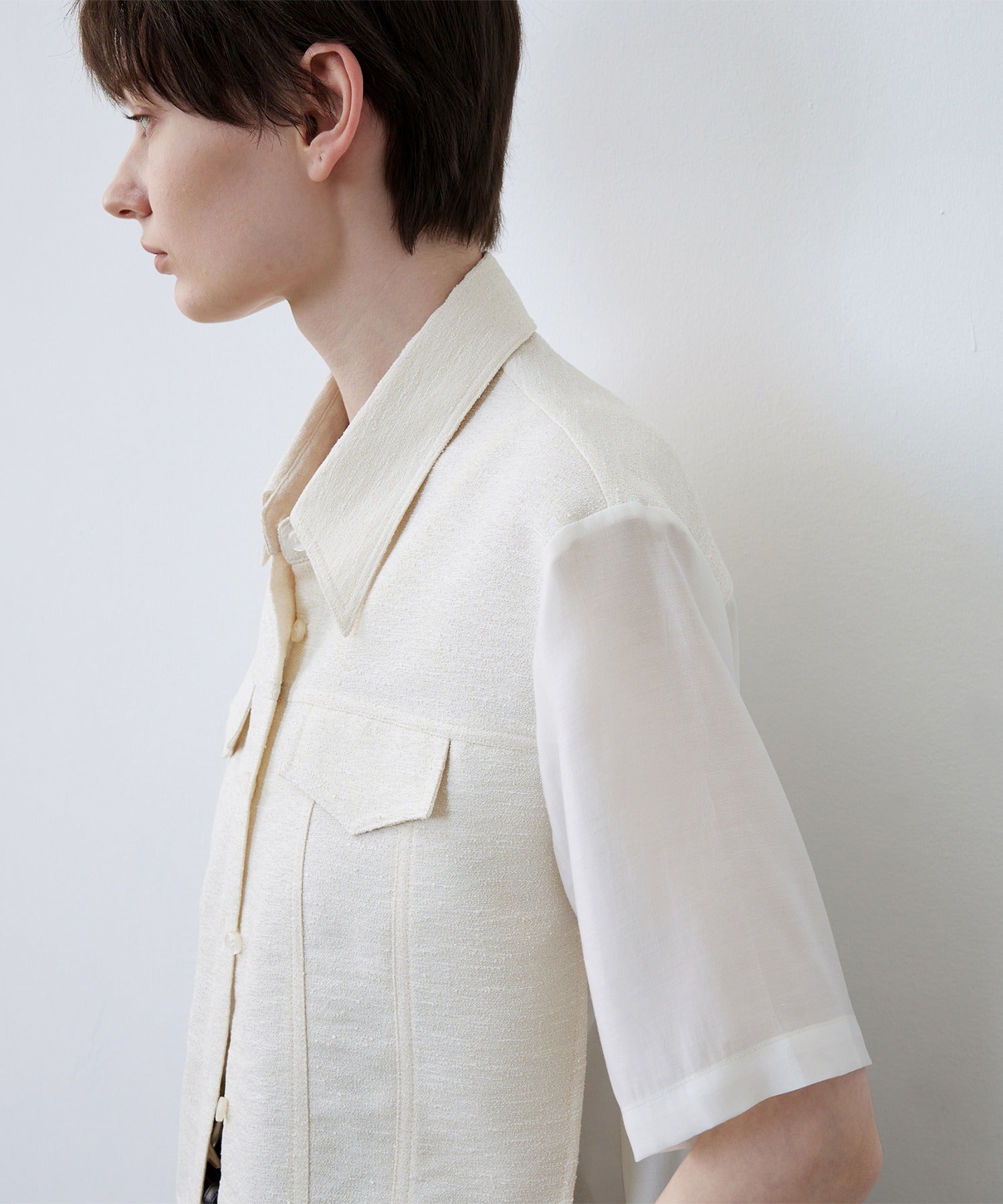 Layered-Style Cropped Shirt
