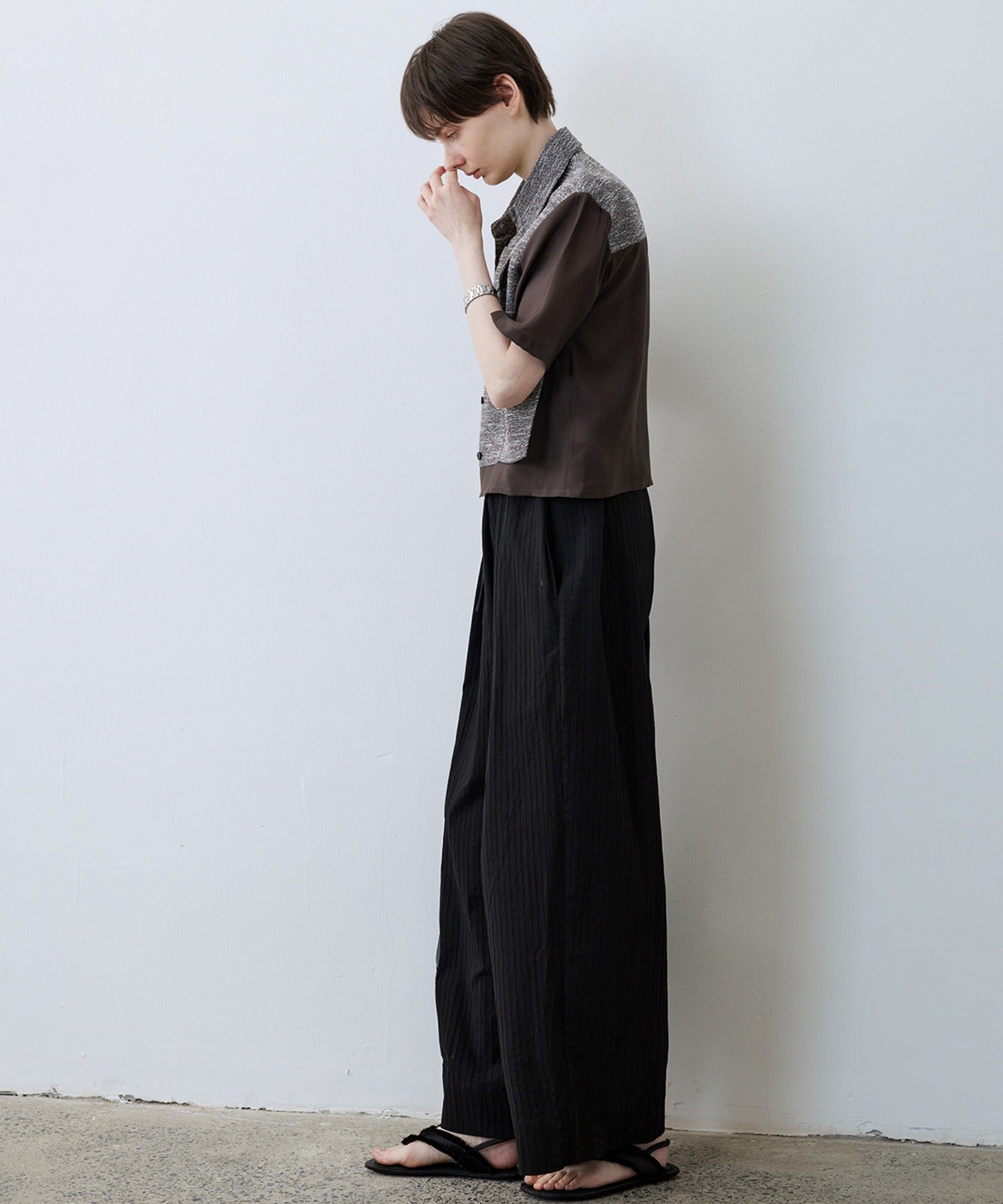 Layered-Style Cropped Shirt