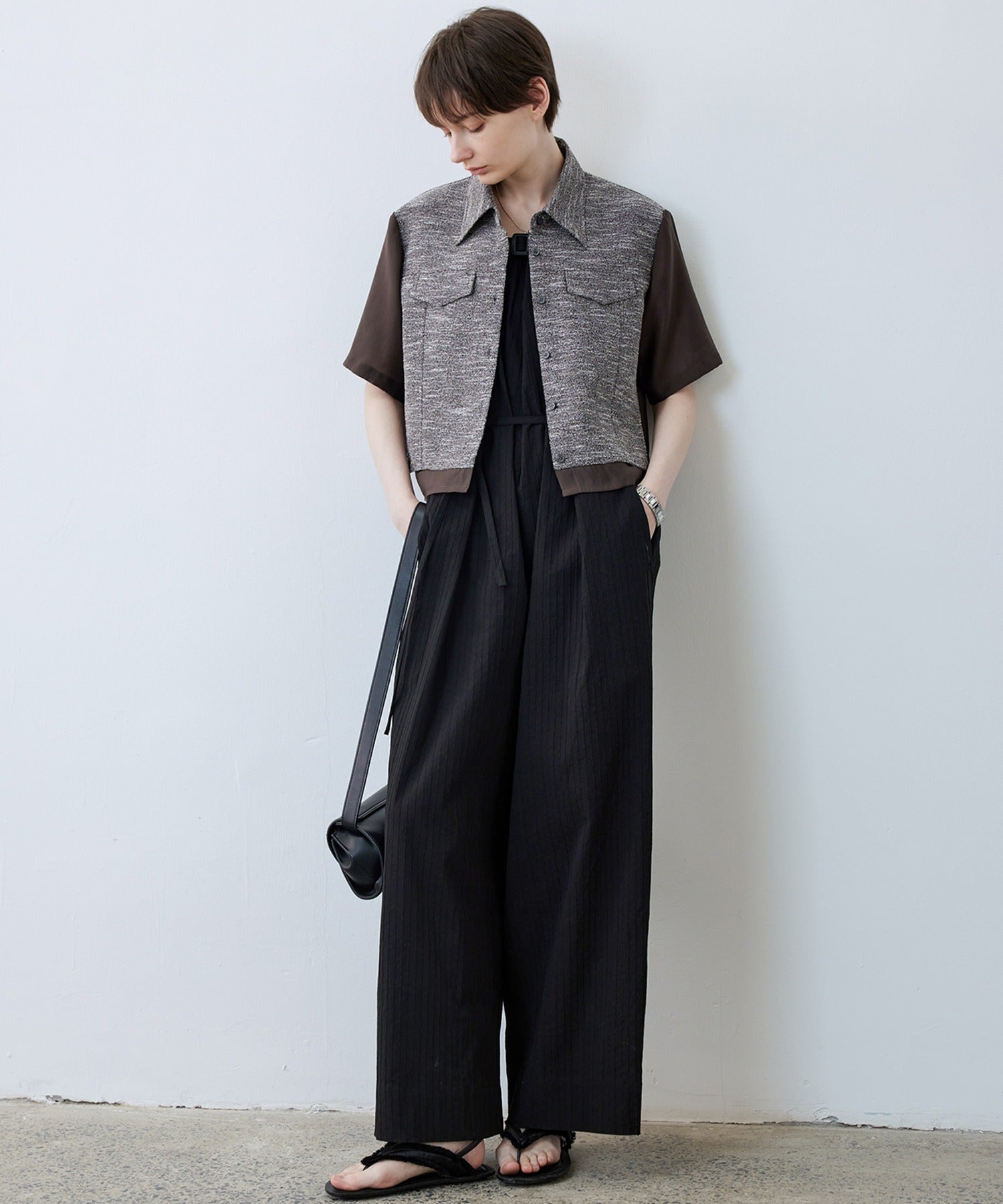 Layered-Style Cropped Shirt