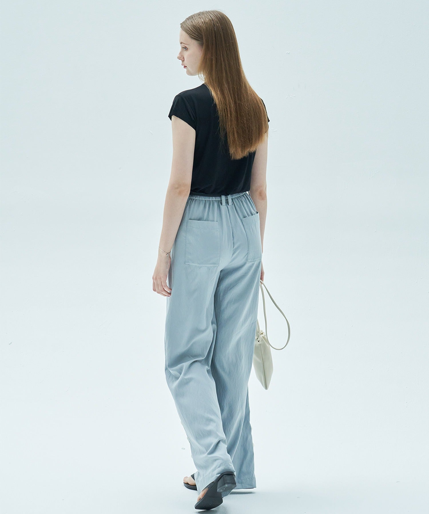 Darted Wide-Leg Pants