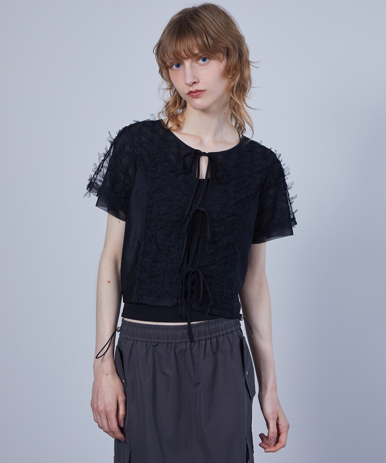 Ribbon Lace Tulle Top