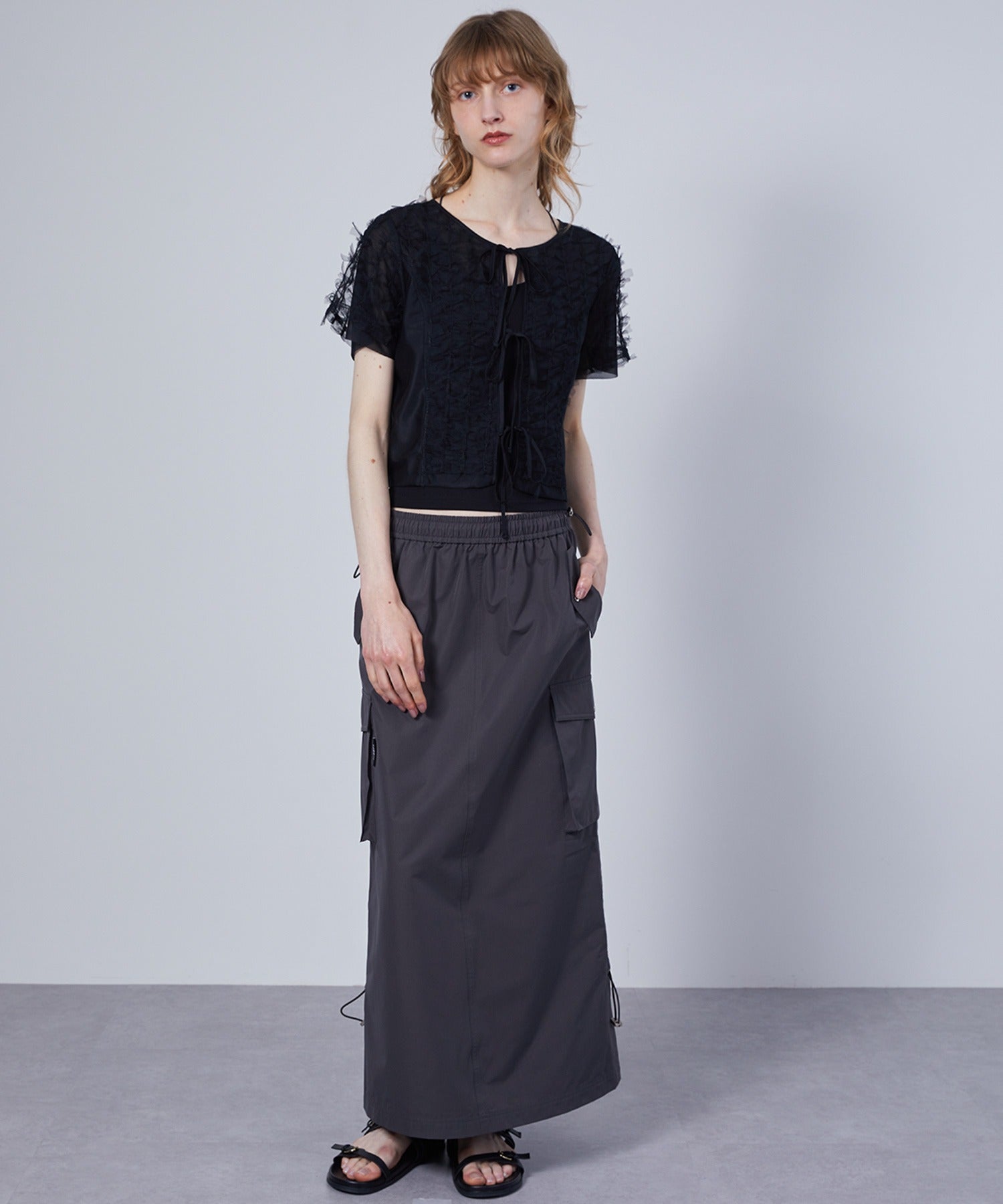 Ribbon Lace Tulle Top