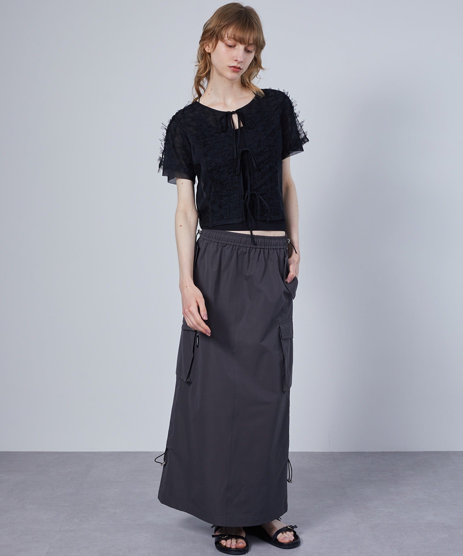 Ribbon Lace Tulle Top