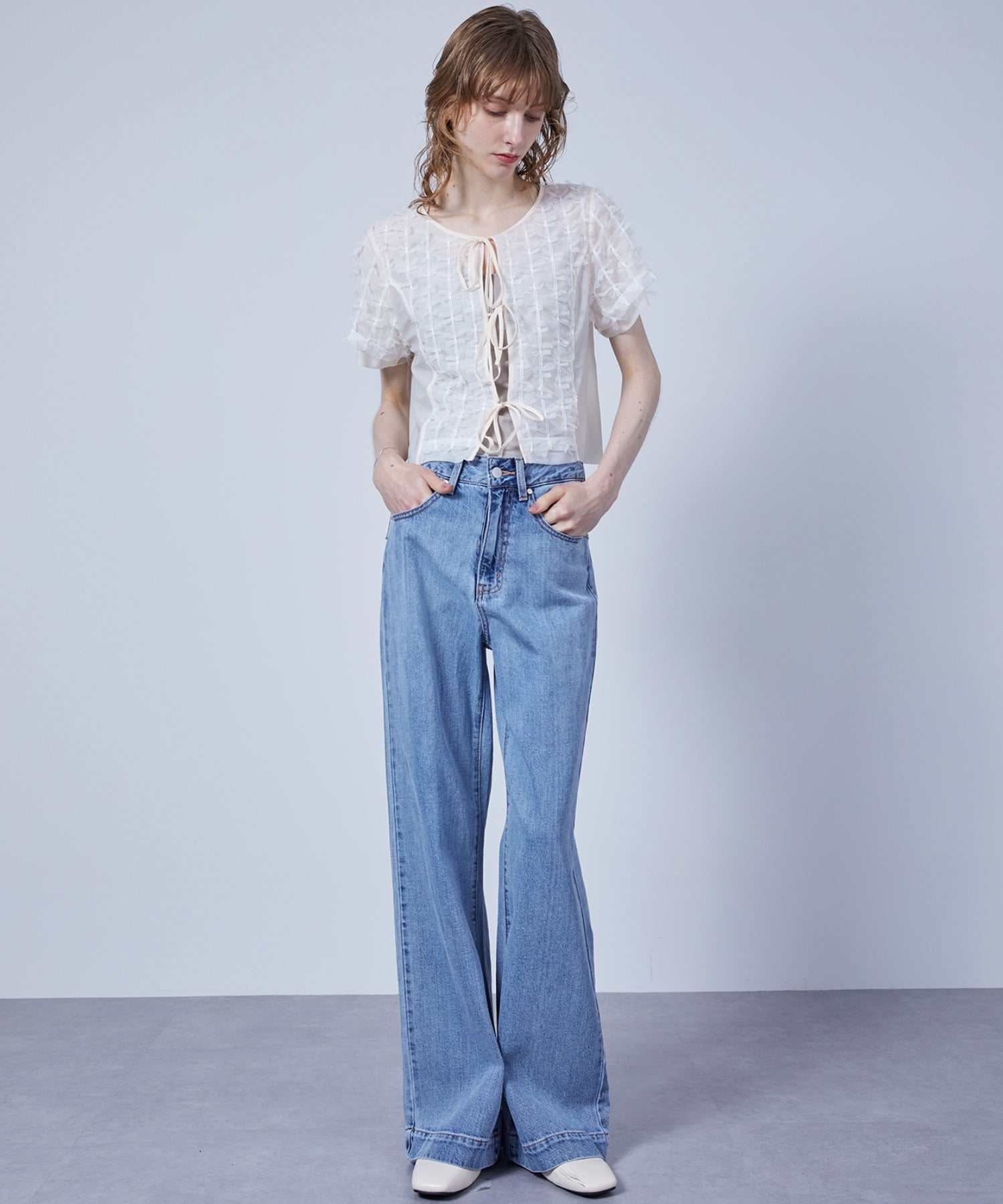 Ribbon Lace Tulle Top
