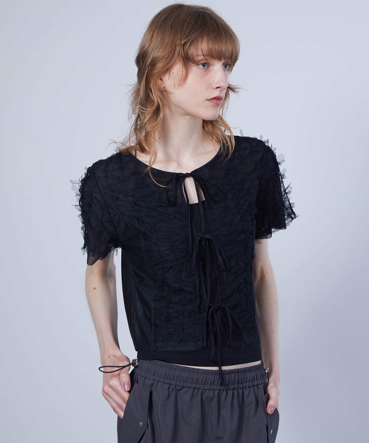 Ribbon Lace Tulle Top