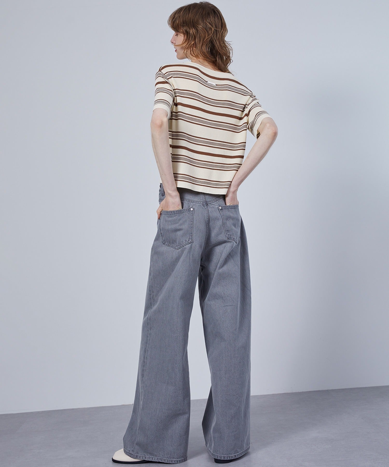 Loose Fit Narrow Straight Denim Pants