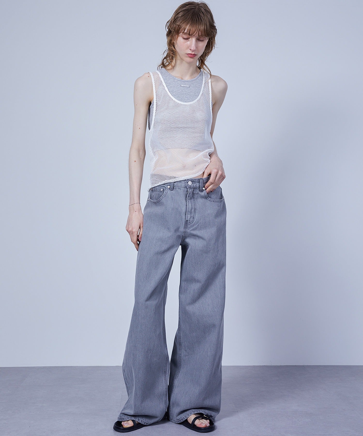 Mesh Tank with Inner Tee Set