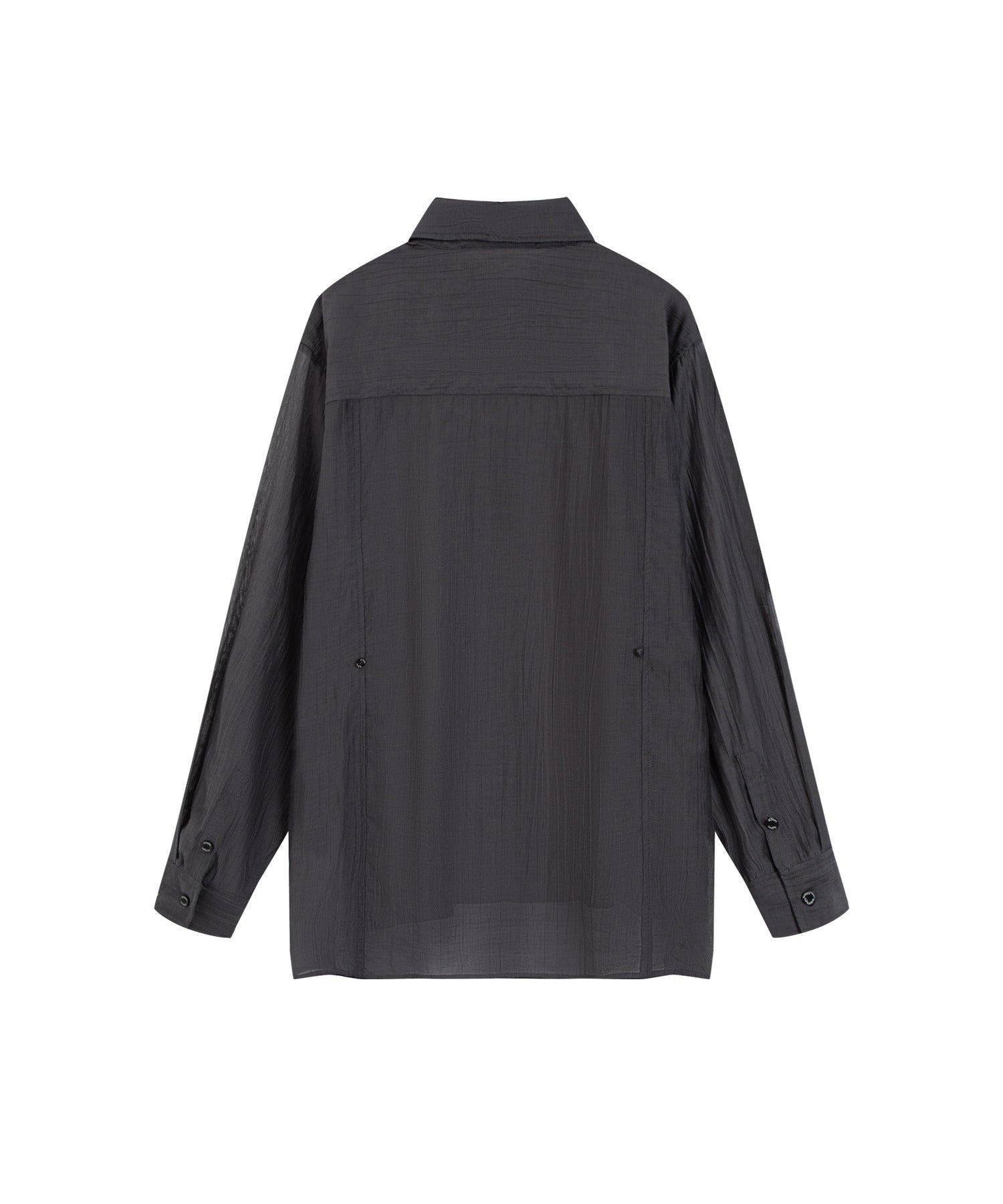 Fluid Back Button Detail Oversized Shirt