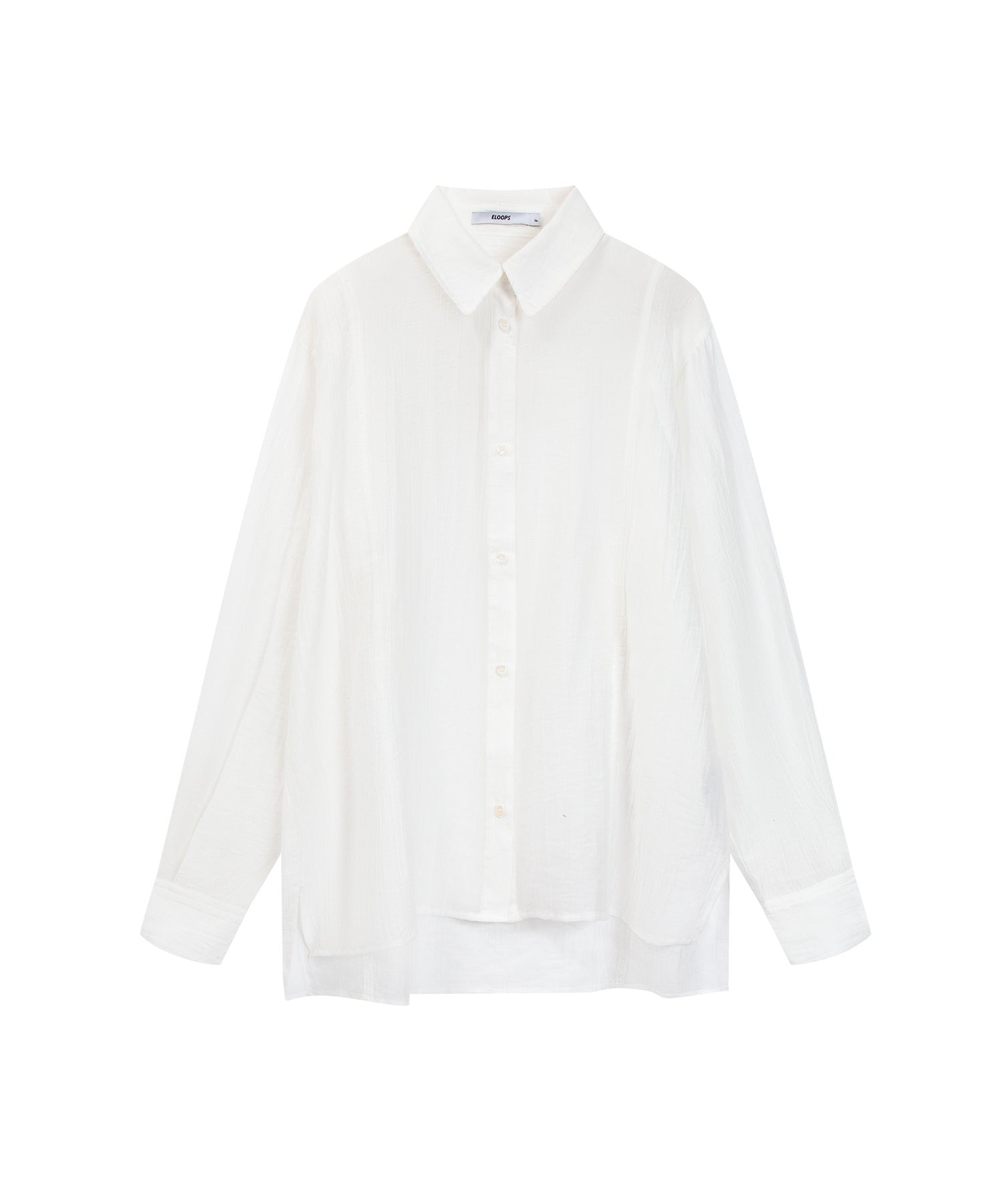 Fluid Back Button Detail Oversized Shirt