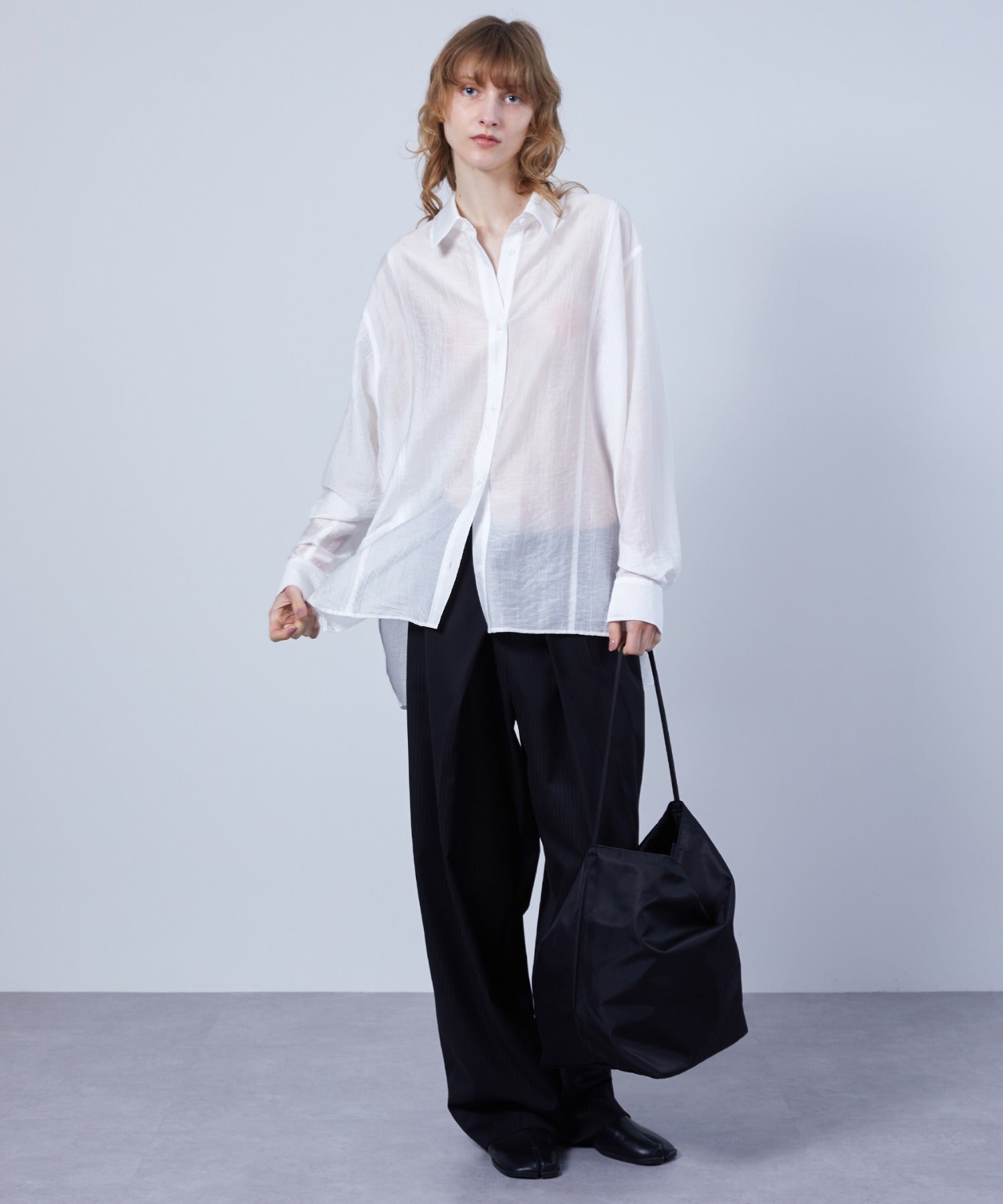 Fluid Back Button Detail Oversized Shirt