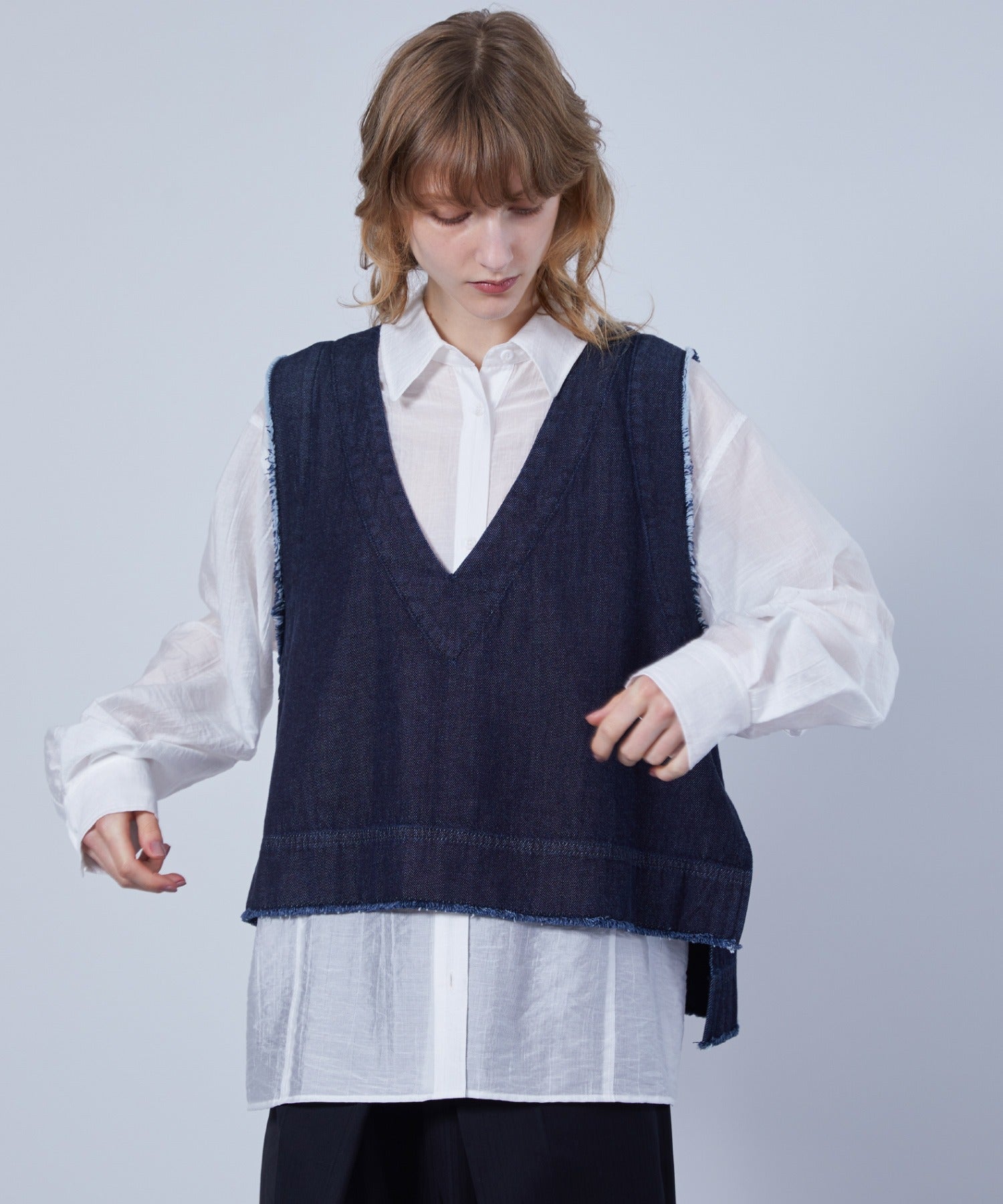 Fluid Back Button Detail Oversized Shirt