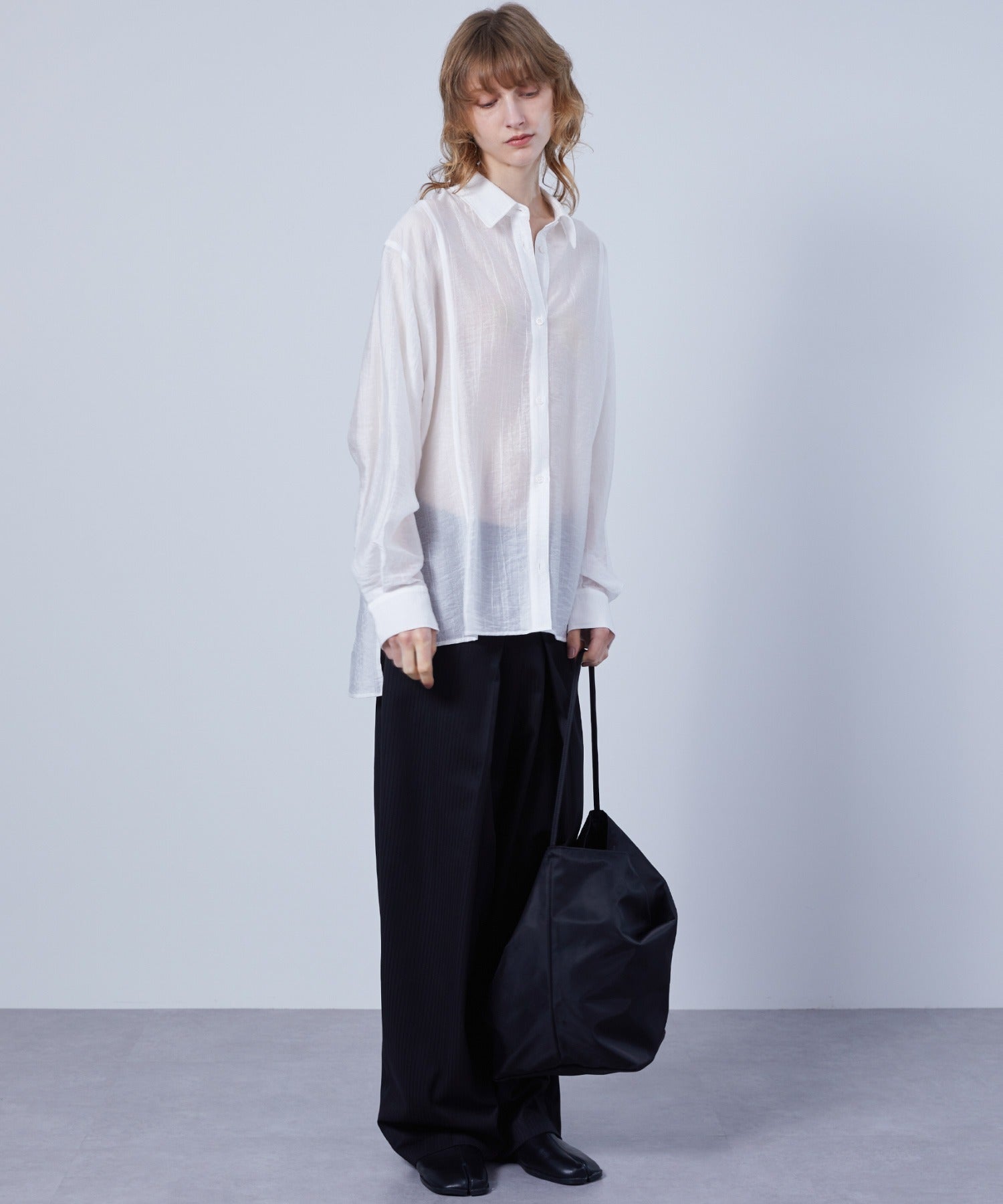 Fluid Back Button Detail Oversized Shirt