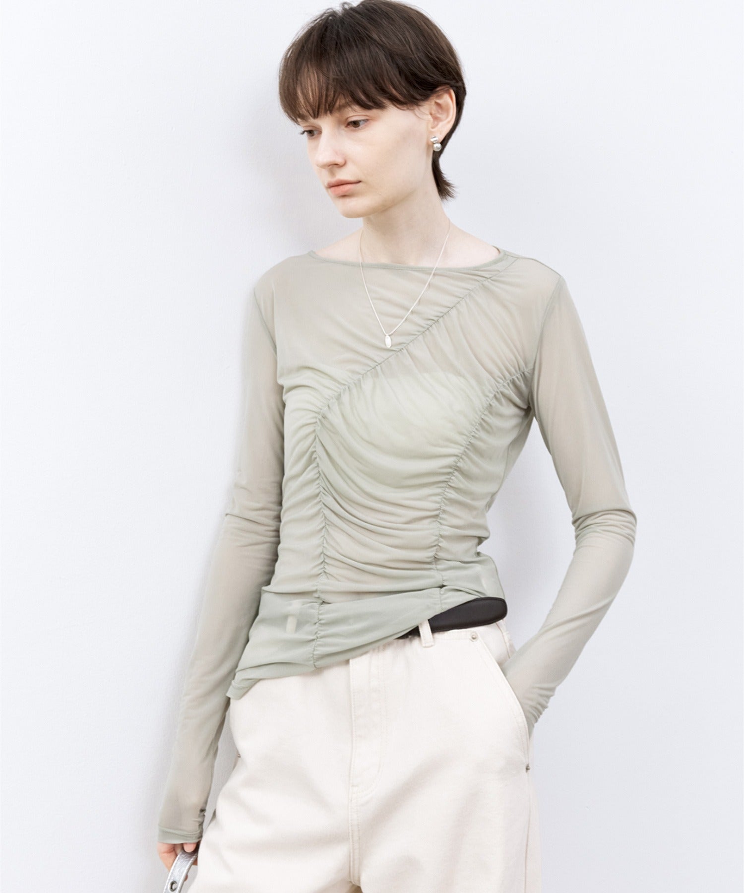 Gather Sheer Tops